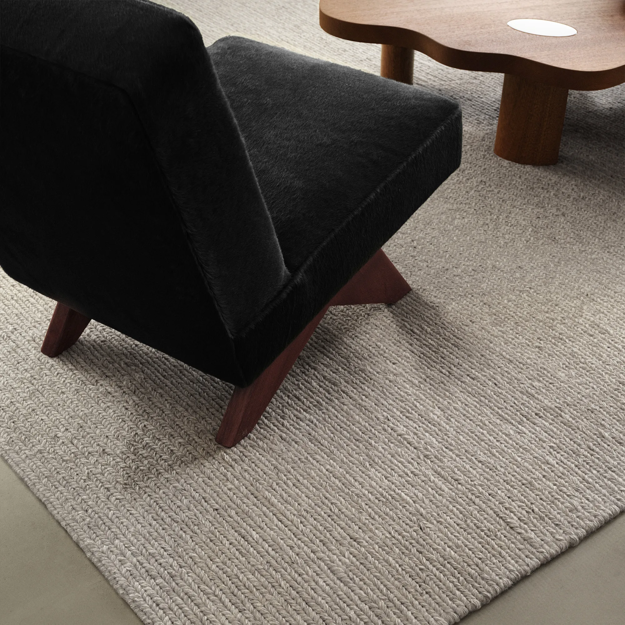 Braid Taupe Mix Wool Rug - 3