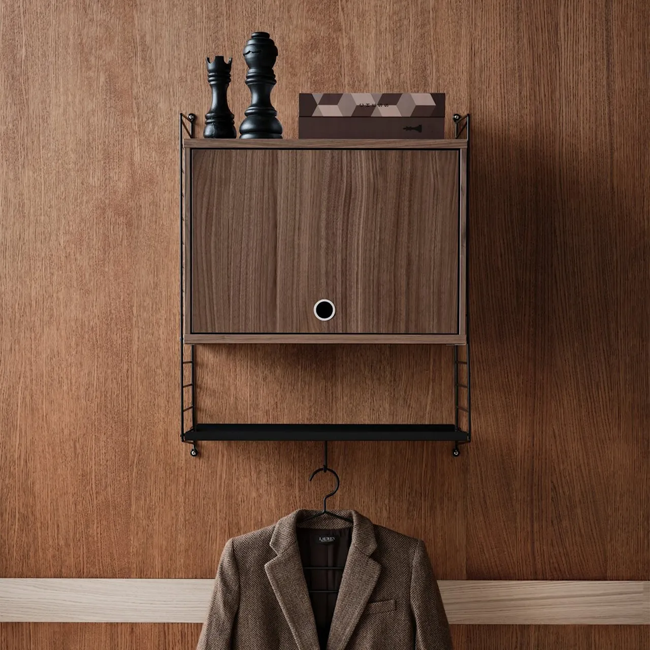 Wall cabinet with folding door 58cm oak