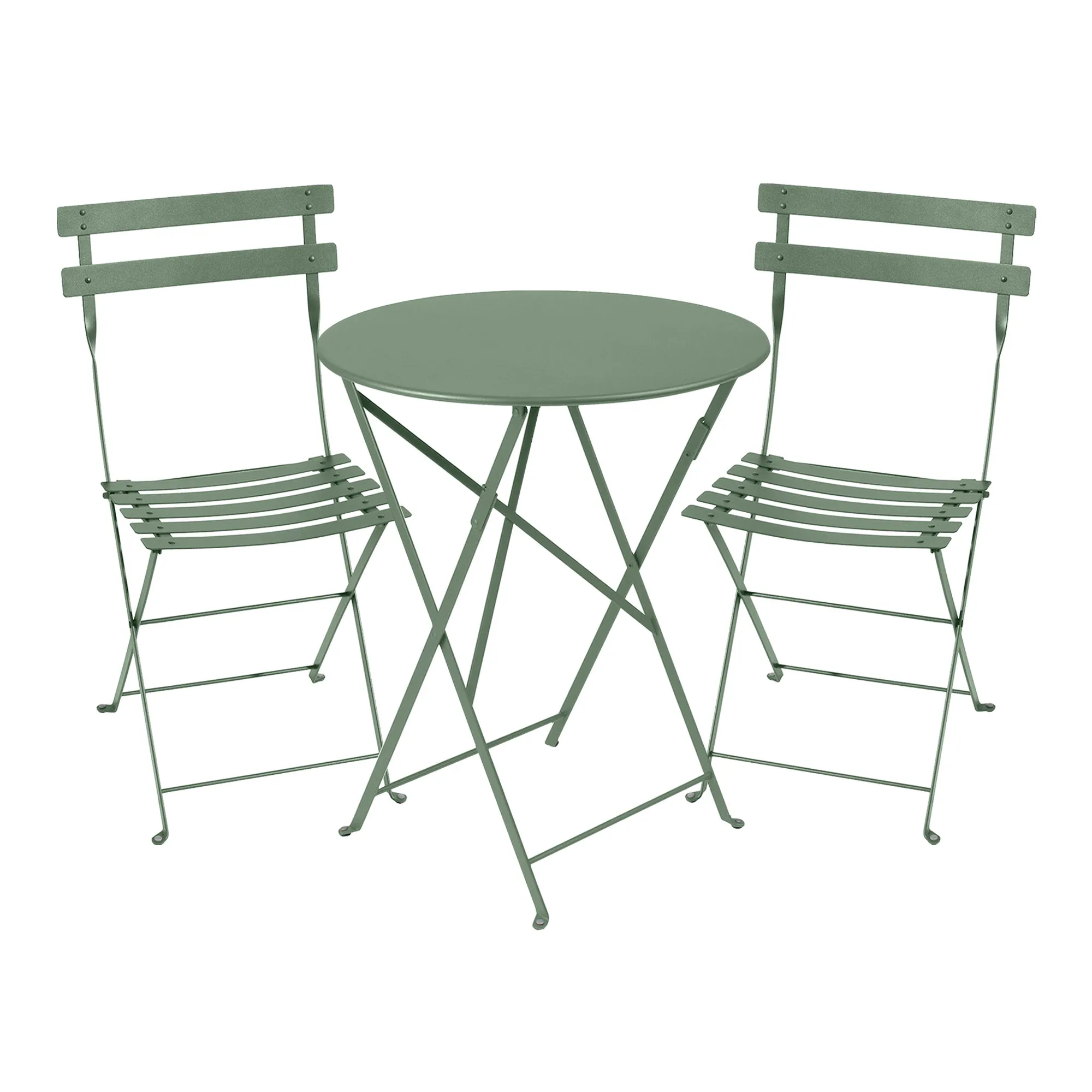 Bistro spisesæt rundt bord Ø60 cm & 2 stole - 1