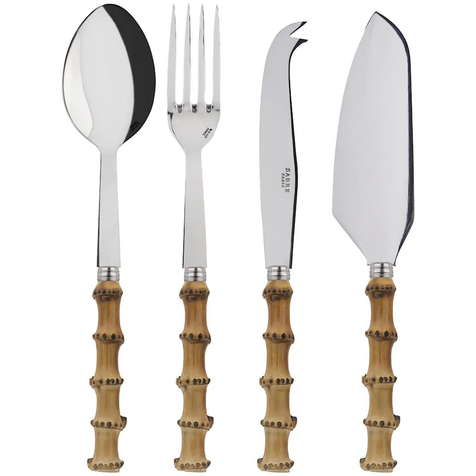 Panda Light Bamboo serveerbestek 4-pack