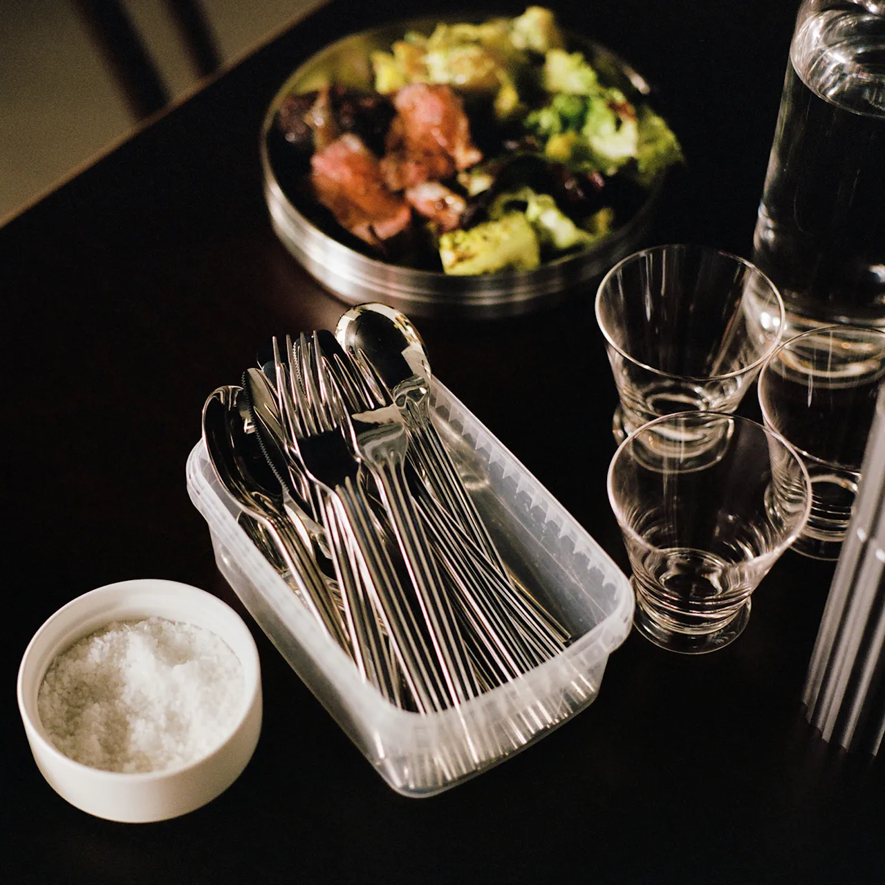 Canteen cutlery set Brushed 16 pcs