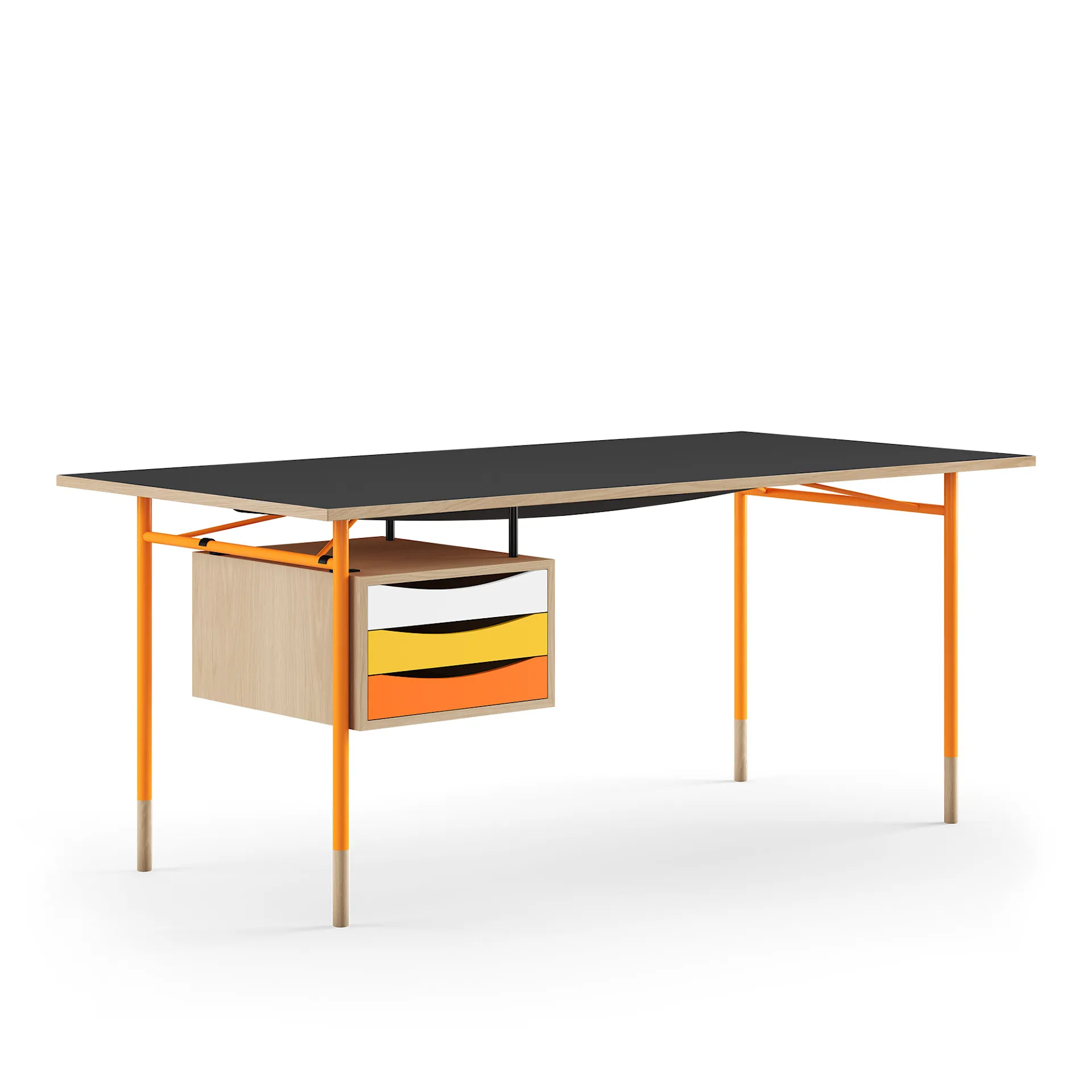 Nyhavn skrivbord 170 cm Warm med lådor Orange - House of Finn Juhl - Finn Juhl - NO GA