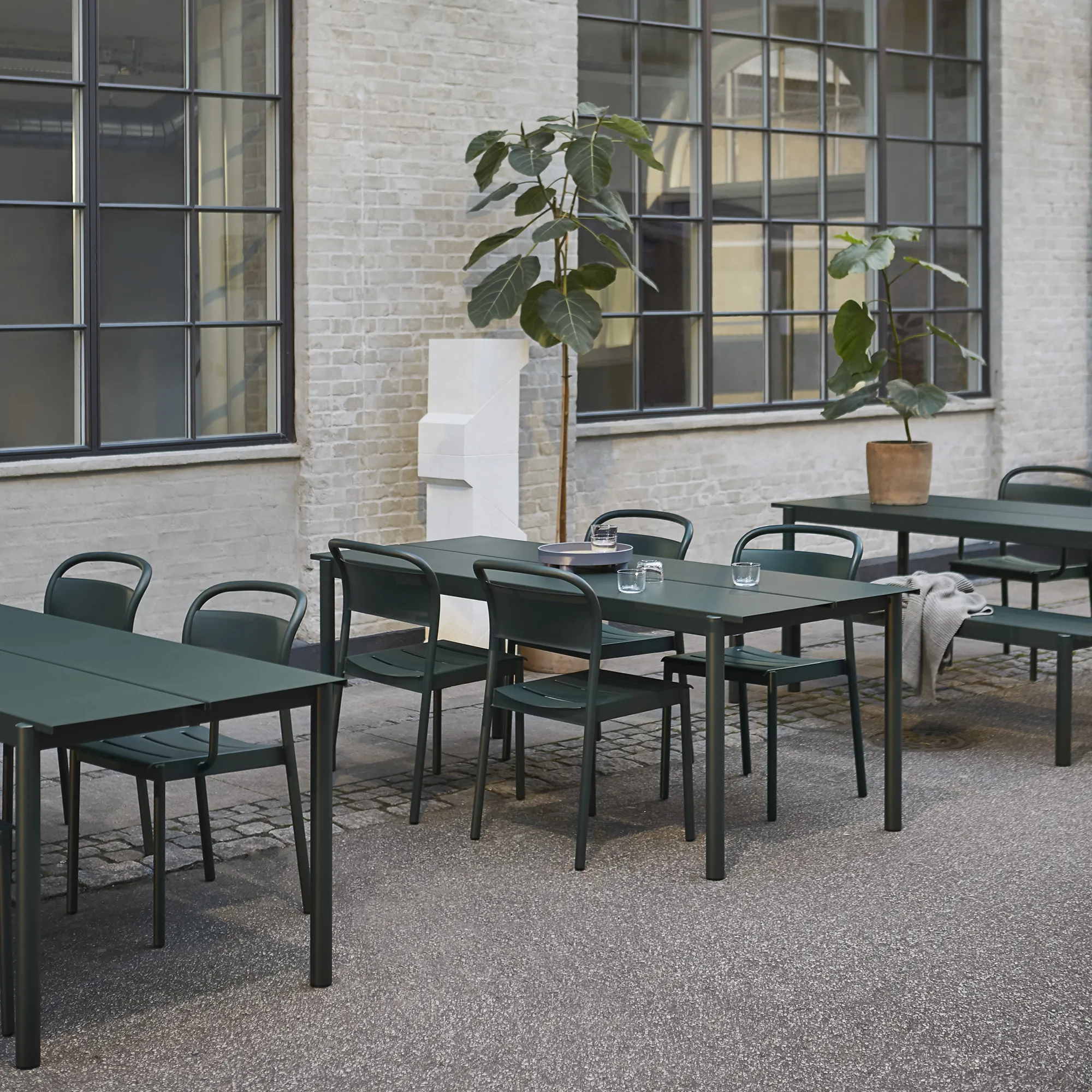 Linear Steel tuinstoel voor de eetkamer - 6