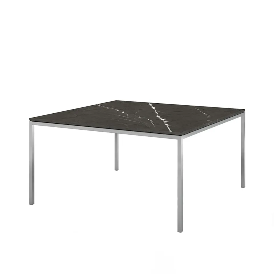 Florence Knoll High Table, Square, 140 x 140 cm, Black Marquina marble top