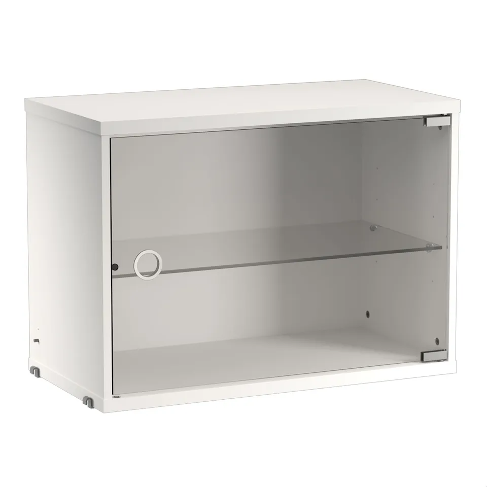 Cabinet with glass door 58x30cm white