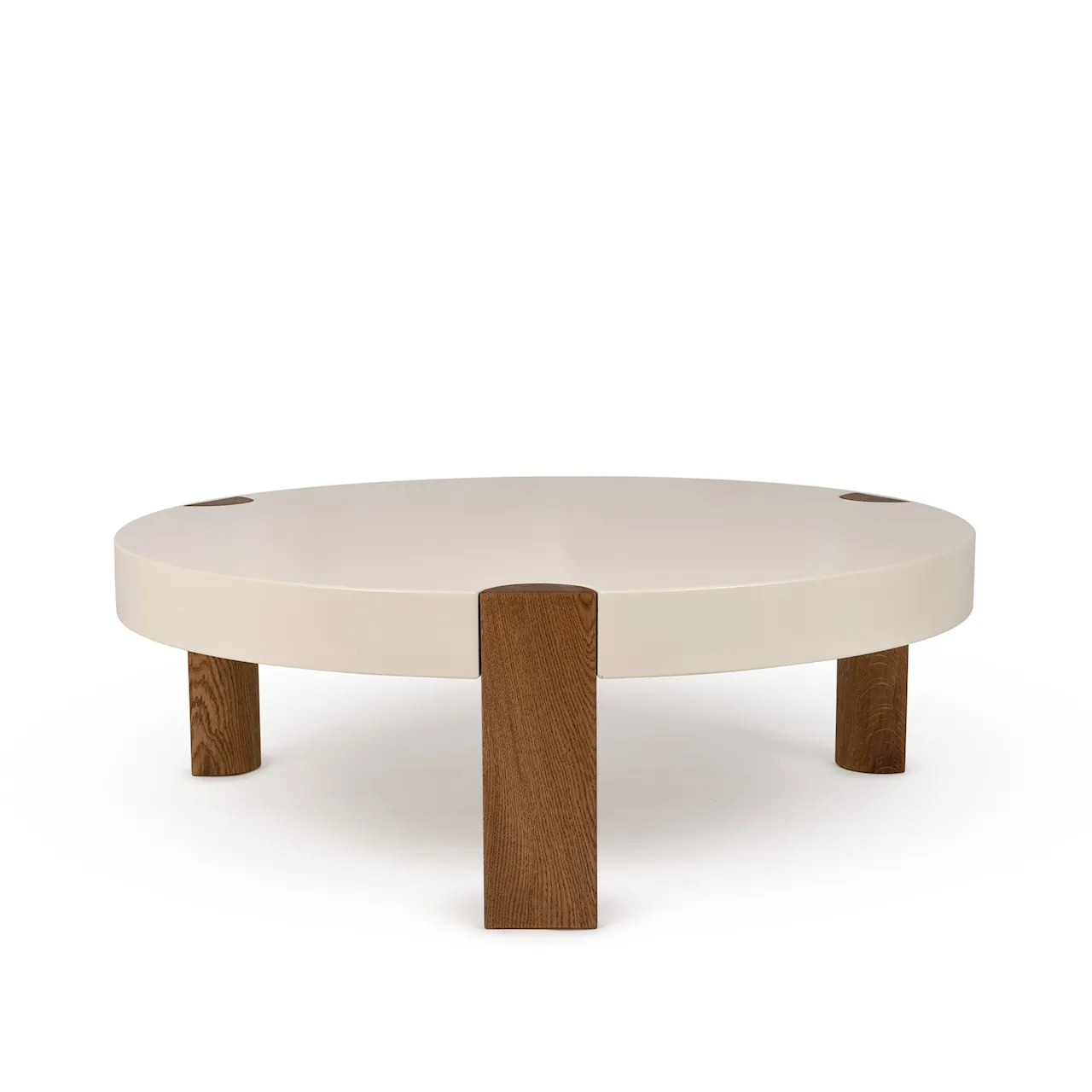 Fer Coffee Table, Oak Ø80 - White