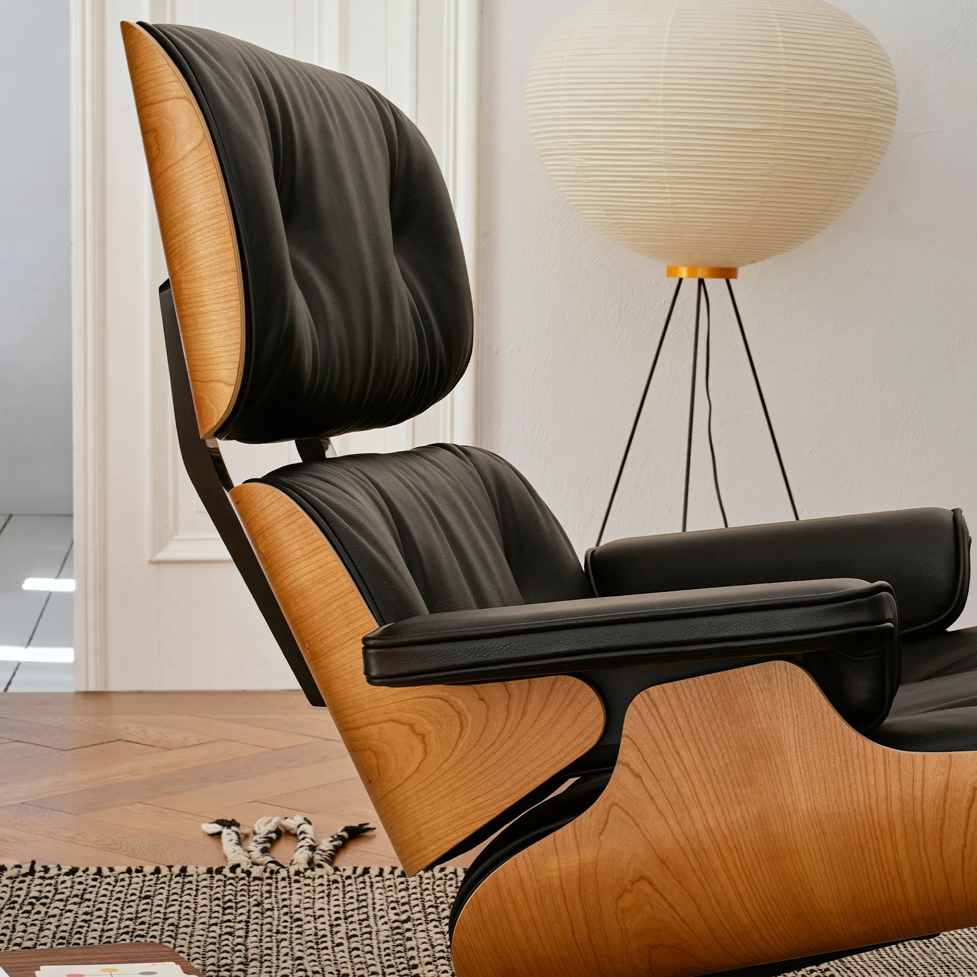 Eames Lounge Chair & Ottoman Santos Palisander Polished Base - Vitra - Charles & Ray Eames - NO GA