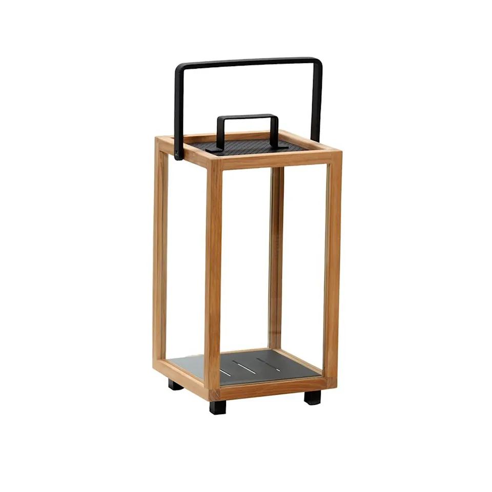 Lighthouse Lantern Small, Teak/Lava Grey, Aluminium
