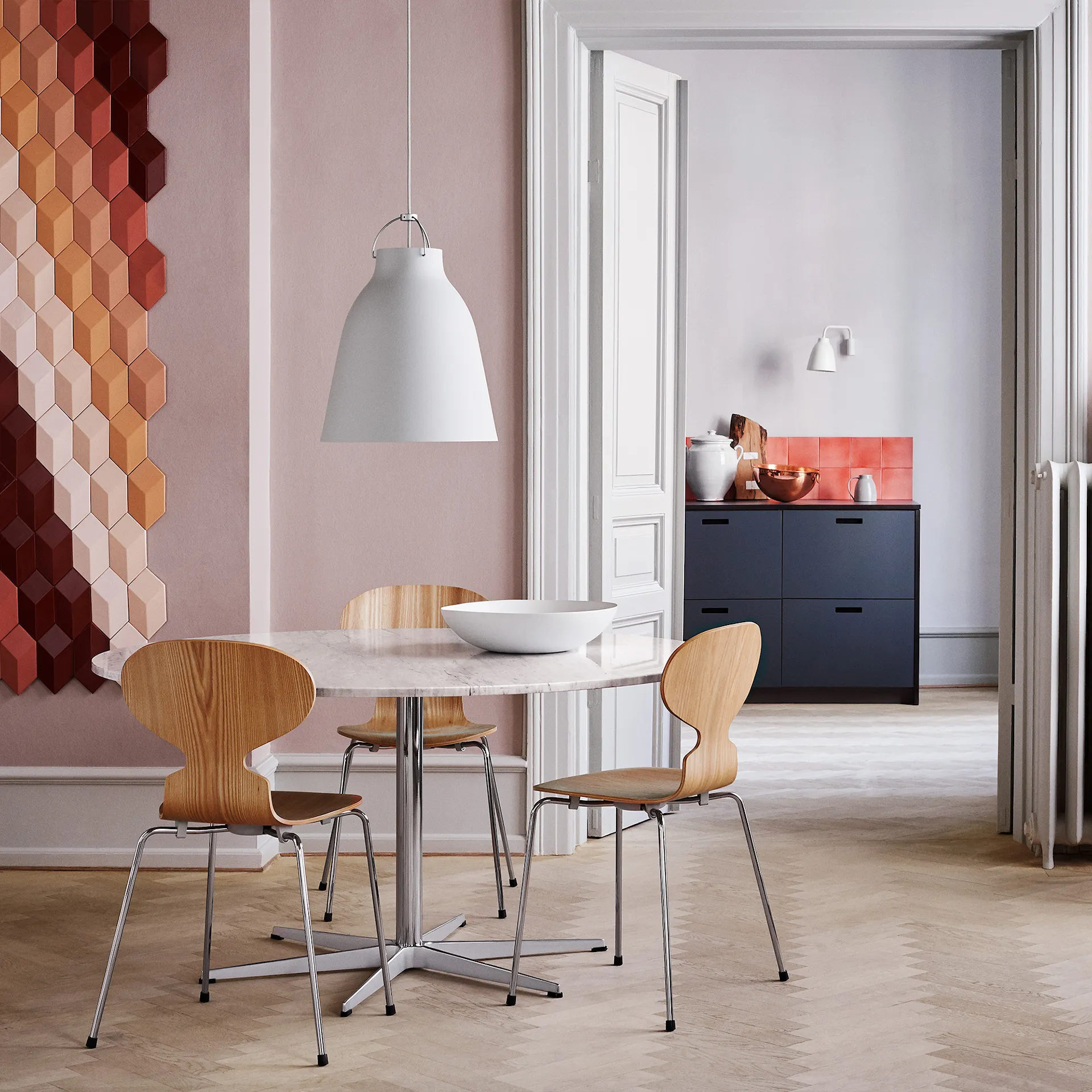 3100 Ant 3 Legs Wood veneer - Fritz Hansen - Arne Jacobsen - NO GA