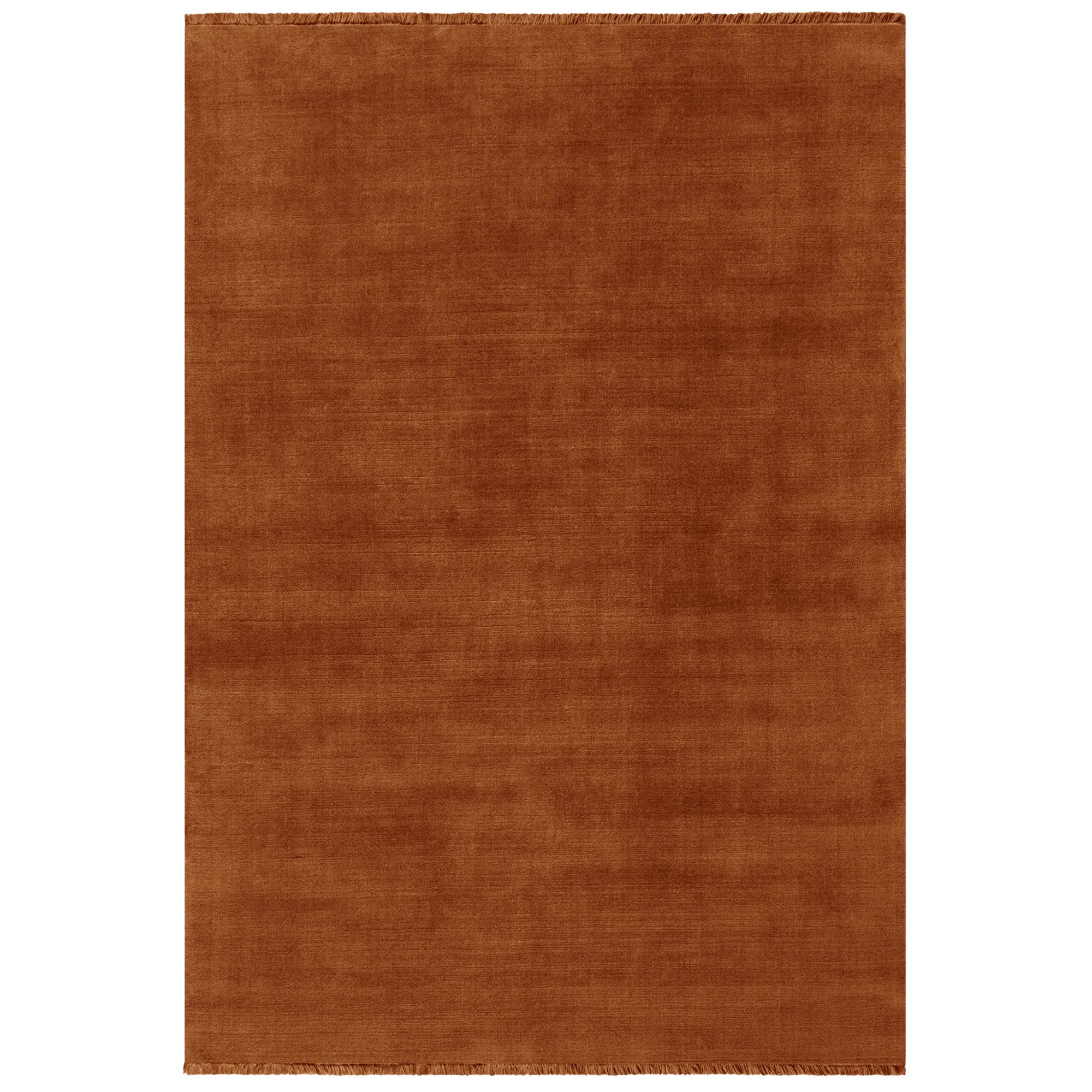 Mohair Rust wool rug - 1