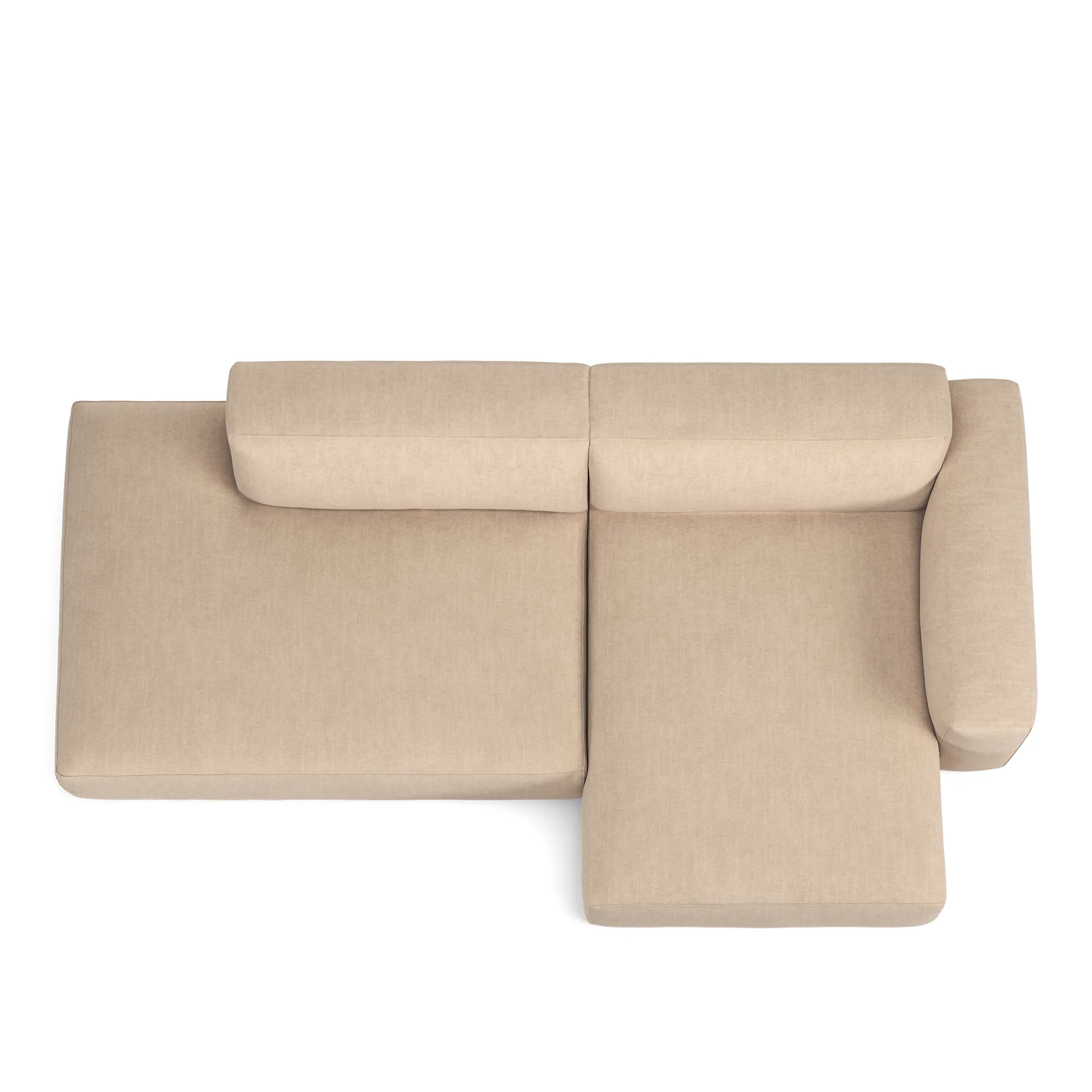 Brick 2-zitsbank met chaise longue open uiteinde links - 8