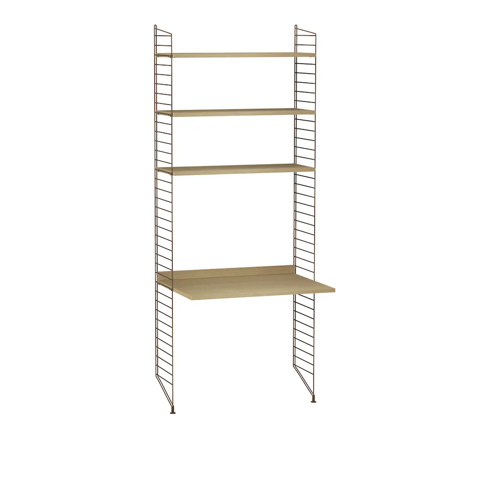 Office shelving system A oak/brown