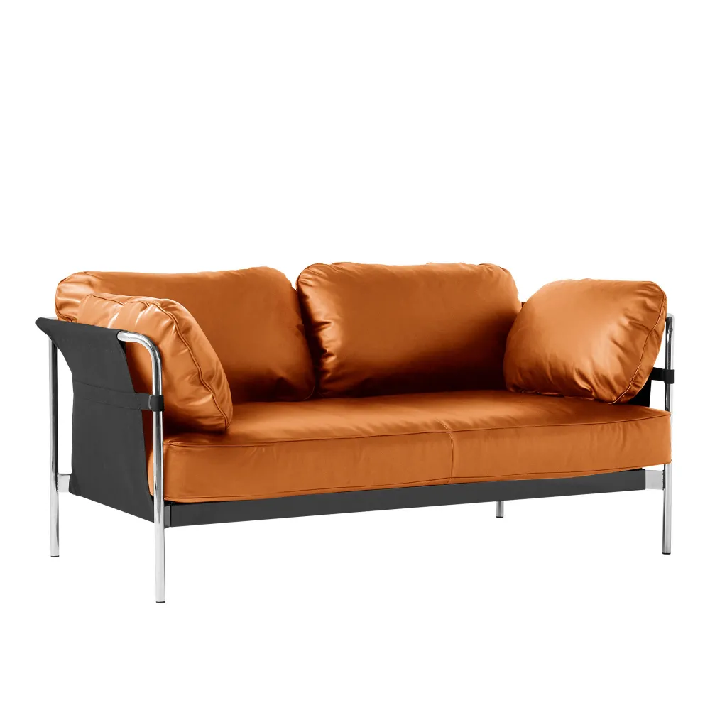 Can 2-personers sofa Chrome/Black - 1