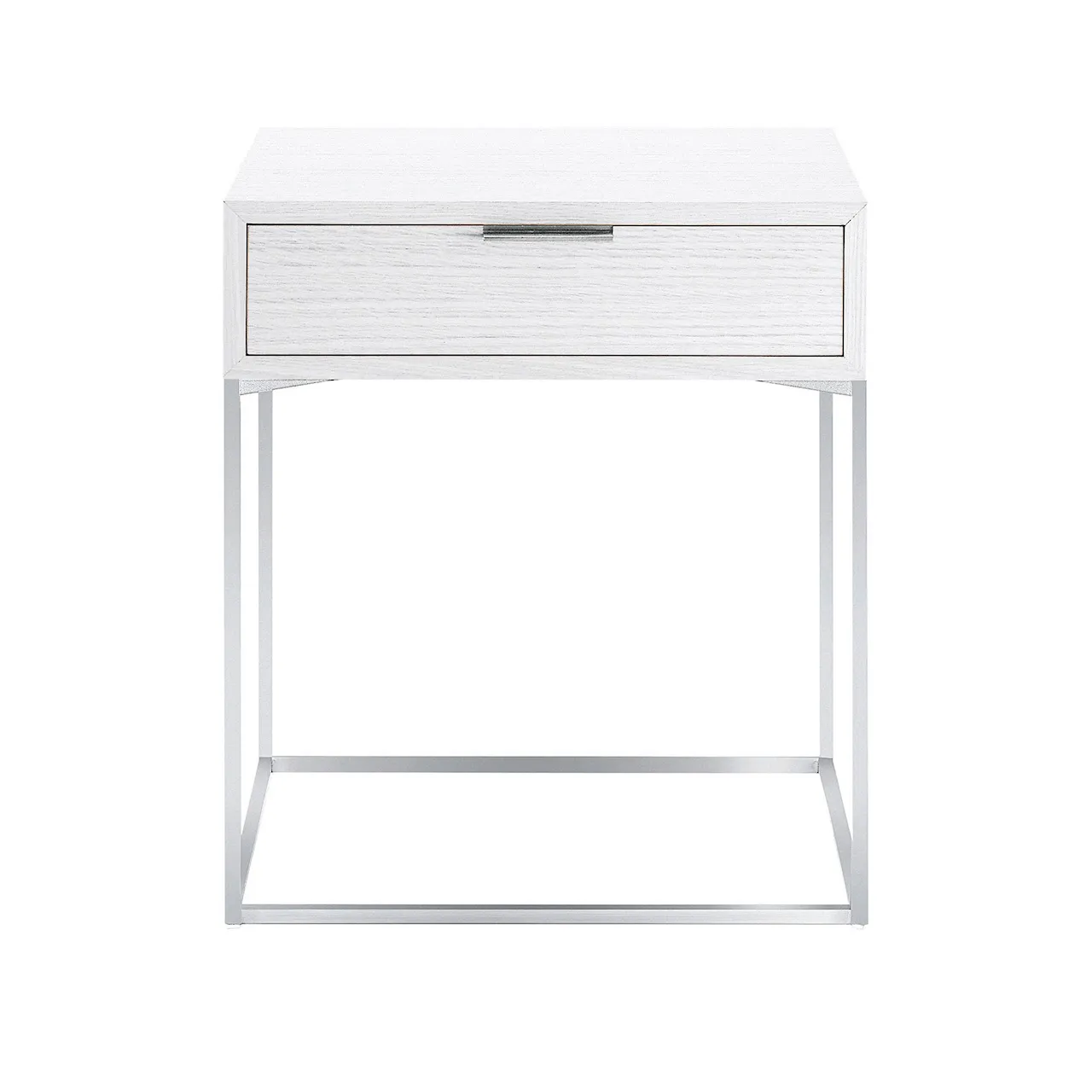 Oscar Side Table, Drawer: grey lacquered oak veneer