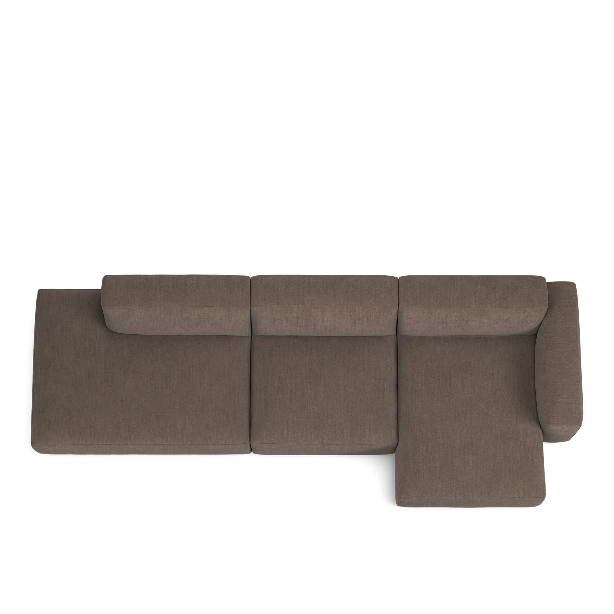 Brick 3-Seater Chaise Lounge Open End Left - 8