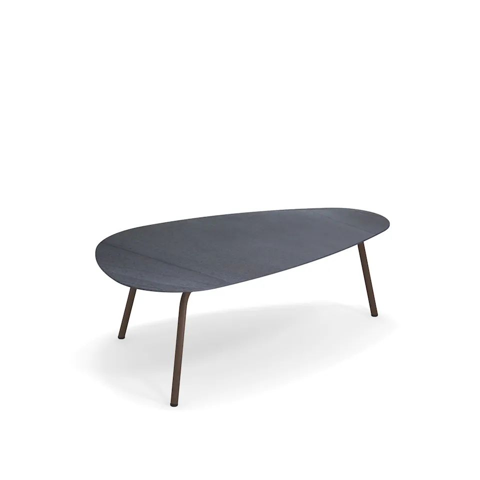 Terramare Large Coffee Table, Frame: Indian Brown, Top: Porcelain Stoneware, Basaltina