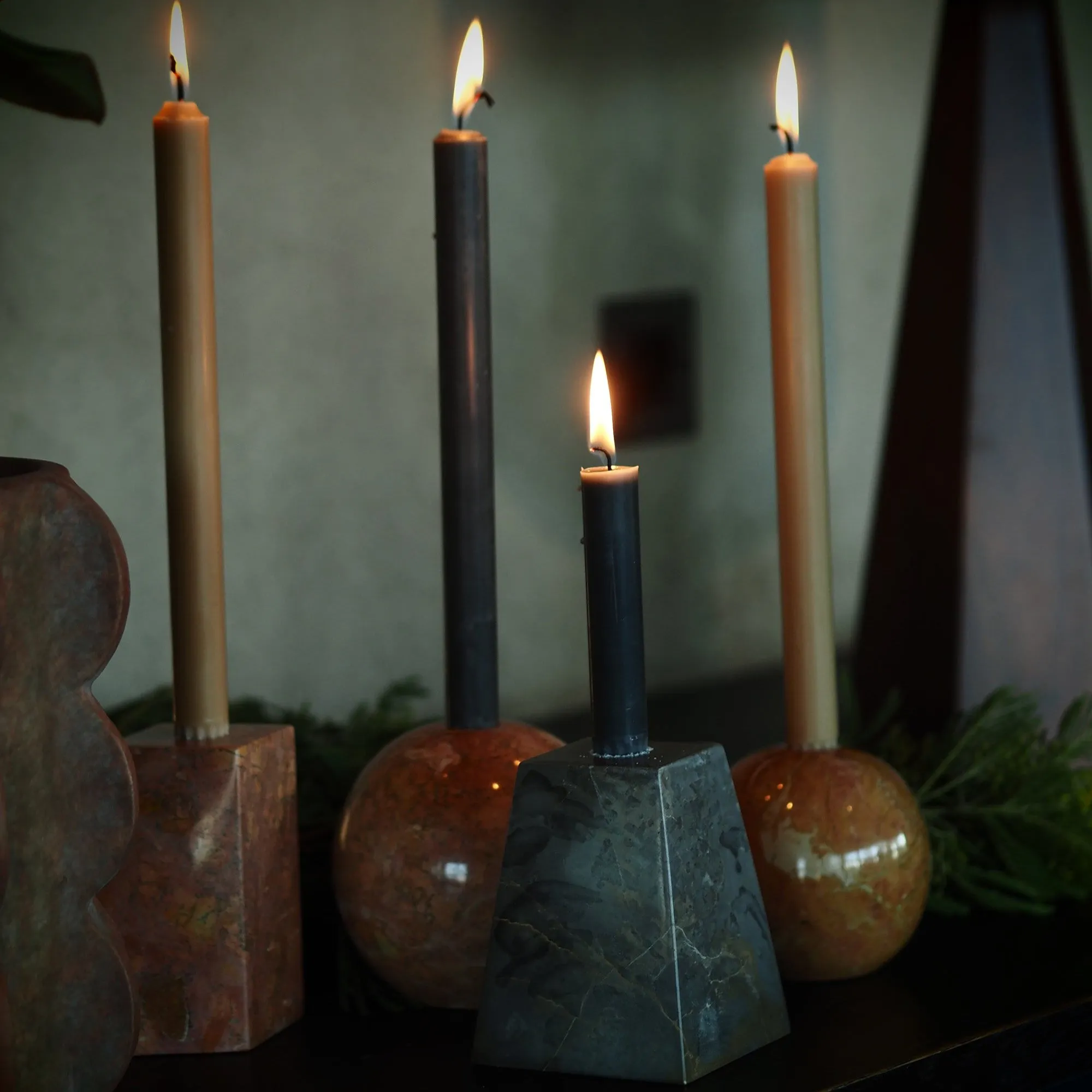 DD Pyramid Candle Holder Set Of Three - 12