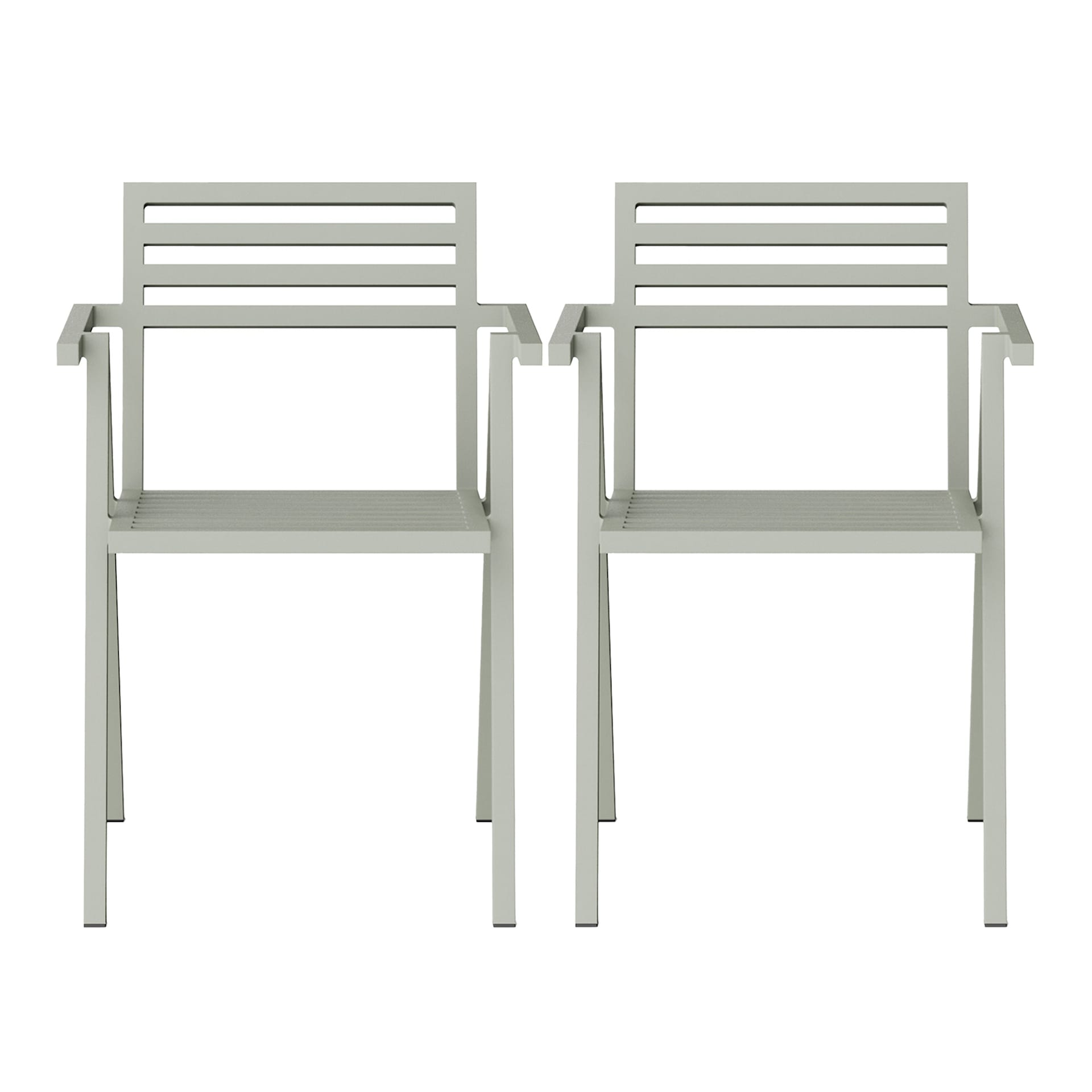 19 Outdoors Stacking Arm Chair Set of 2 - NINE - NO GA