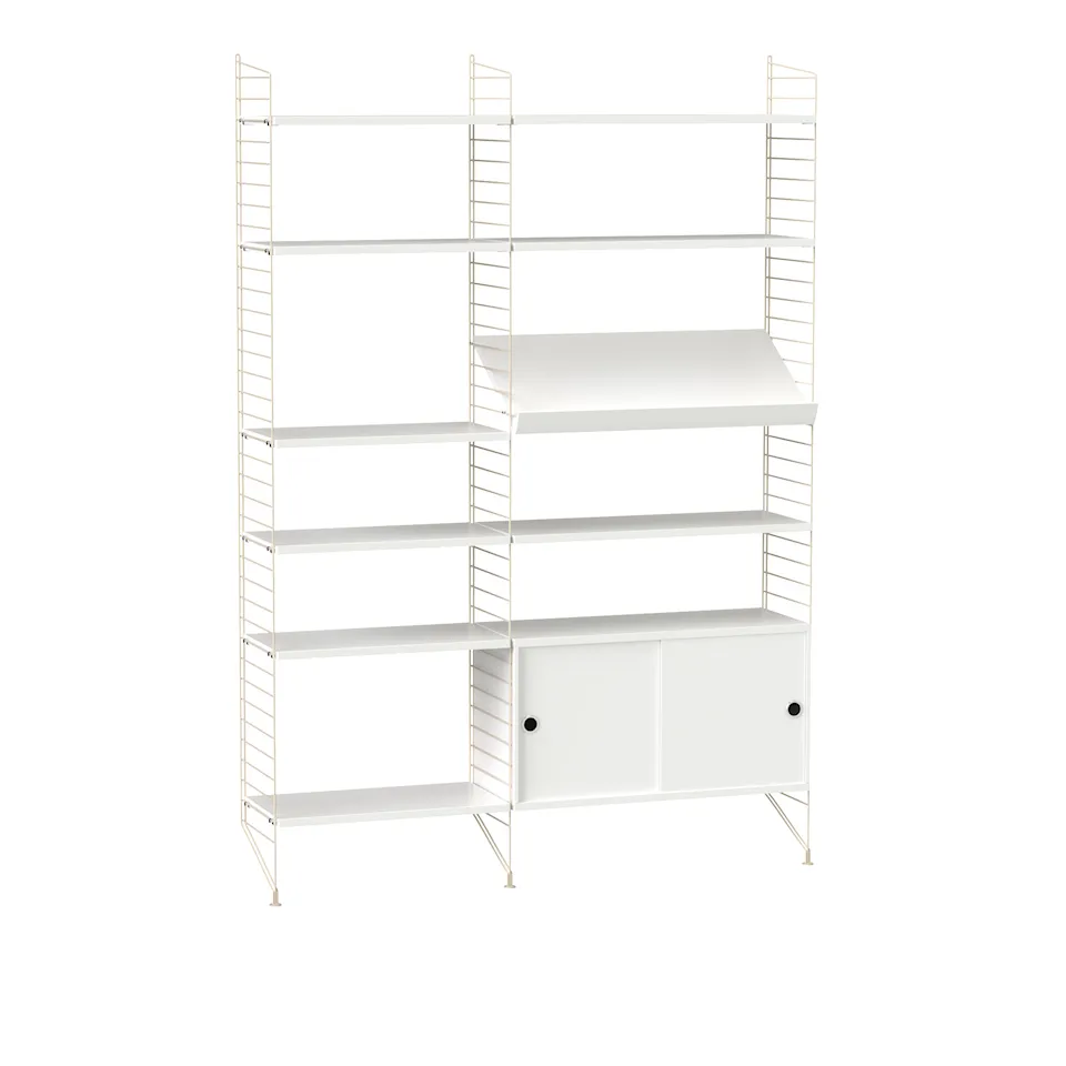 Stue reolsystem H hvid/beige