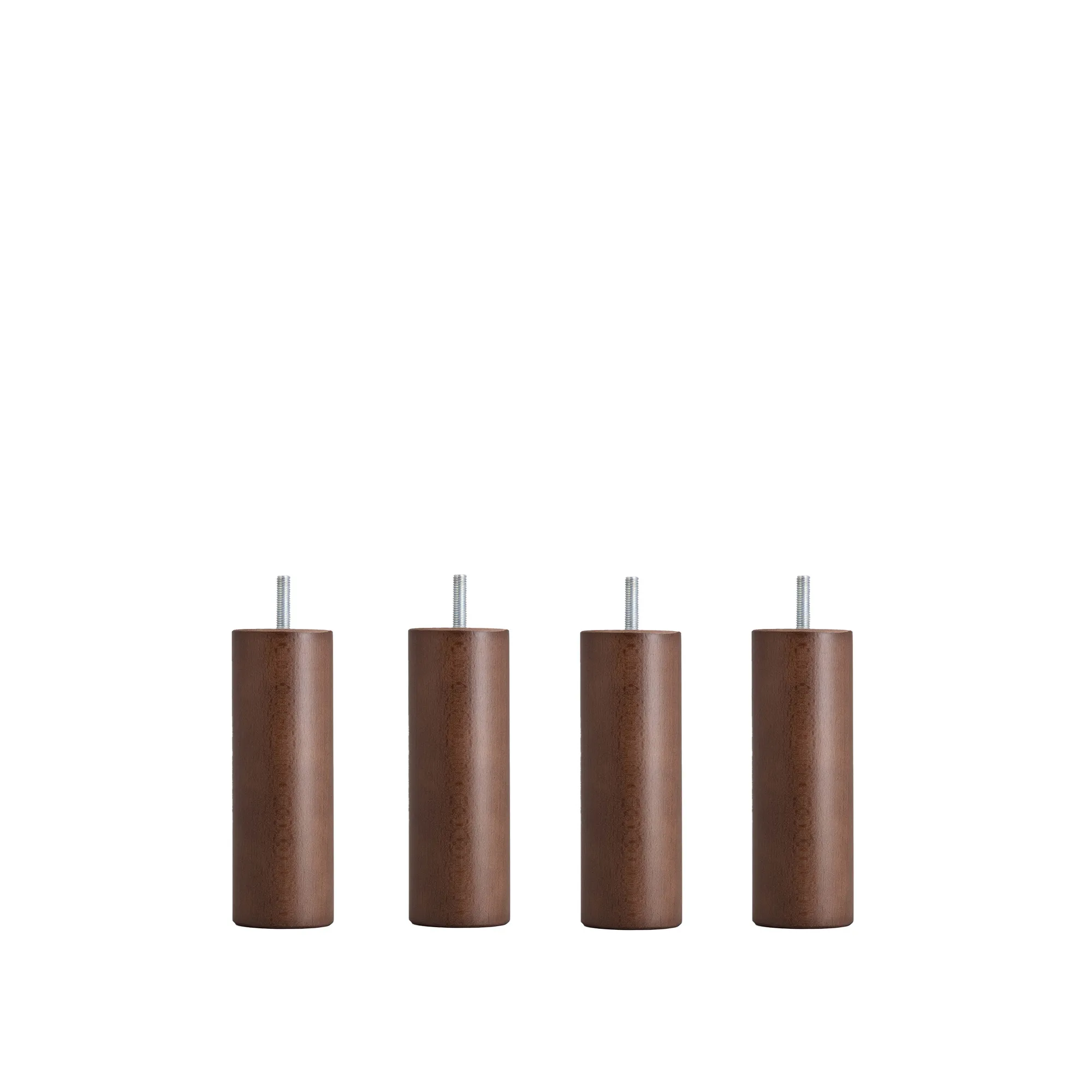 Dux SC bed legs round walnut 4-pack - 1