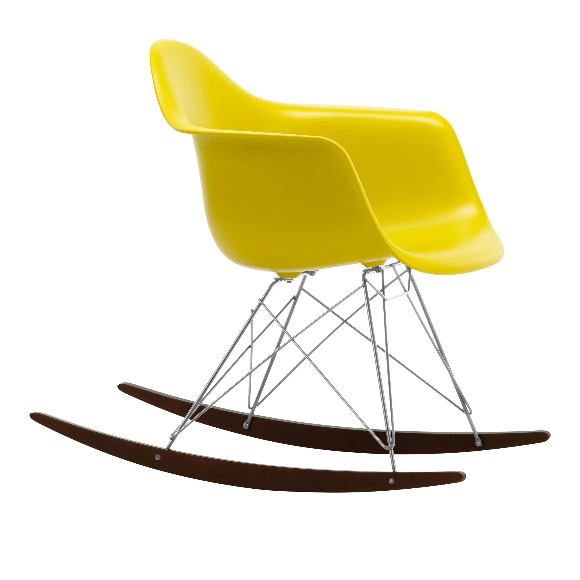 Eames RE Plastic Armchair RAR Chrome/Dark Maple - 1