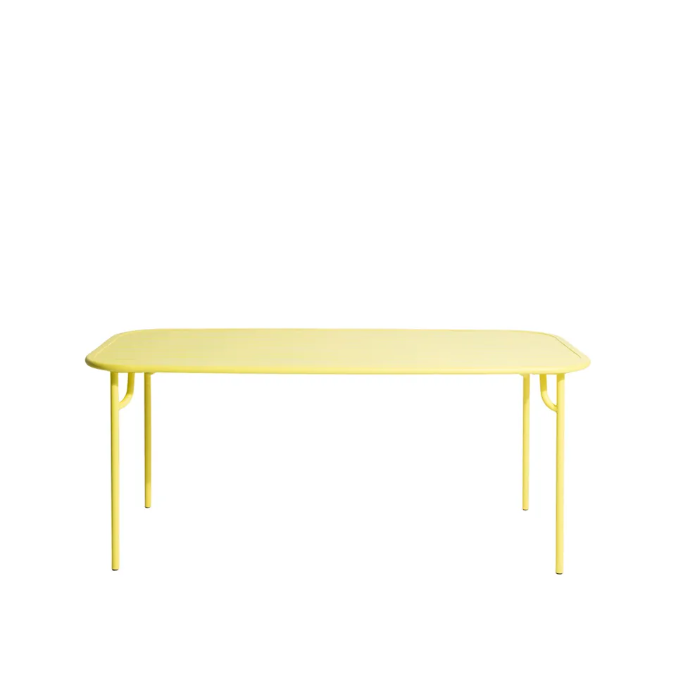 Week-End, Medium Rectangular Table, Yellow