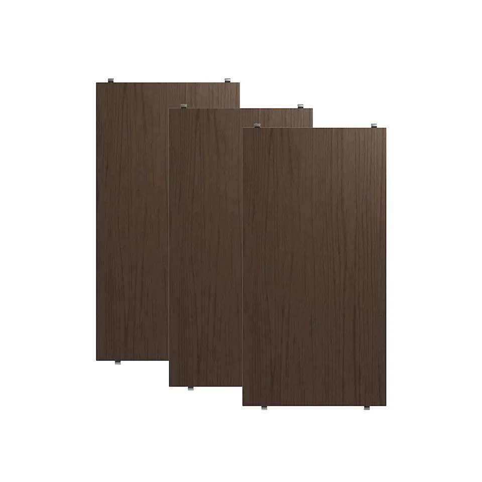 Shelf 58 x 30 cm 3-pack dark oak