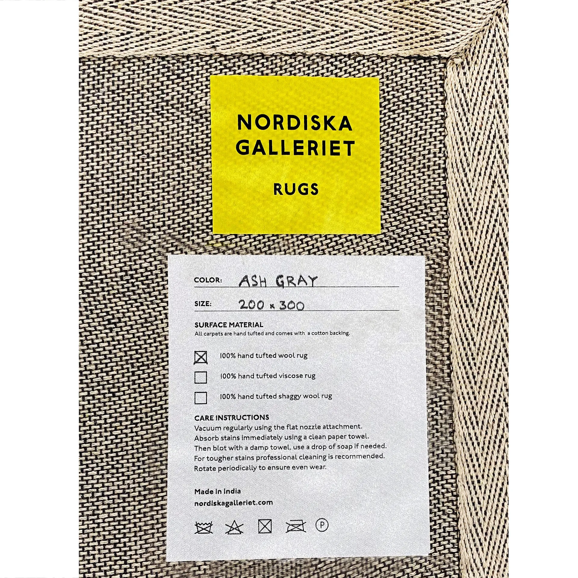 Solid Wool Rug - Ash Gray - Nordiska Galleriet Rugs - NO GA