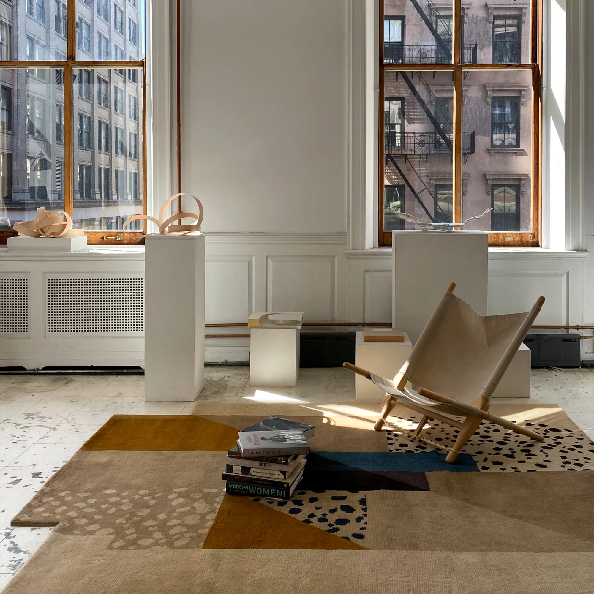 Art Deco 2 Brown Wool Rug - 8