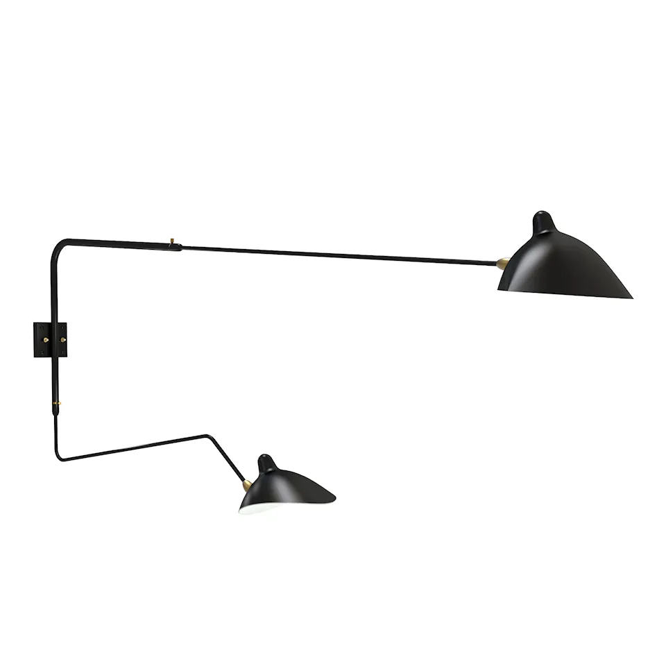 Two Swivel Arms, One Curved reading lamp