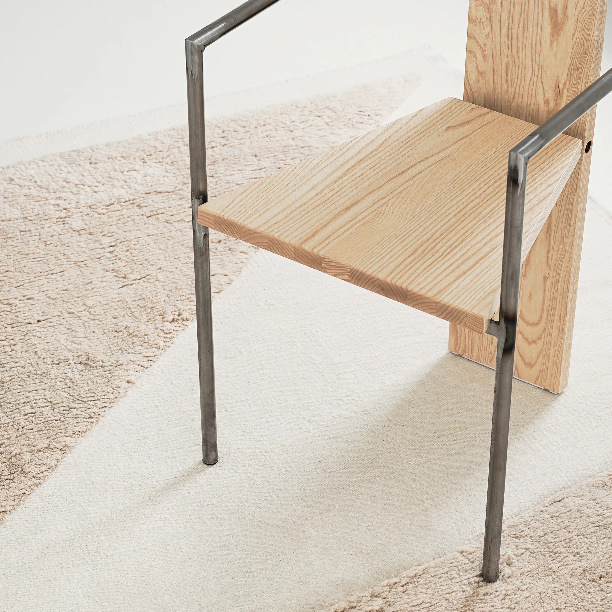 Untitled 2 Cream/Almond Wool Rug - 3