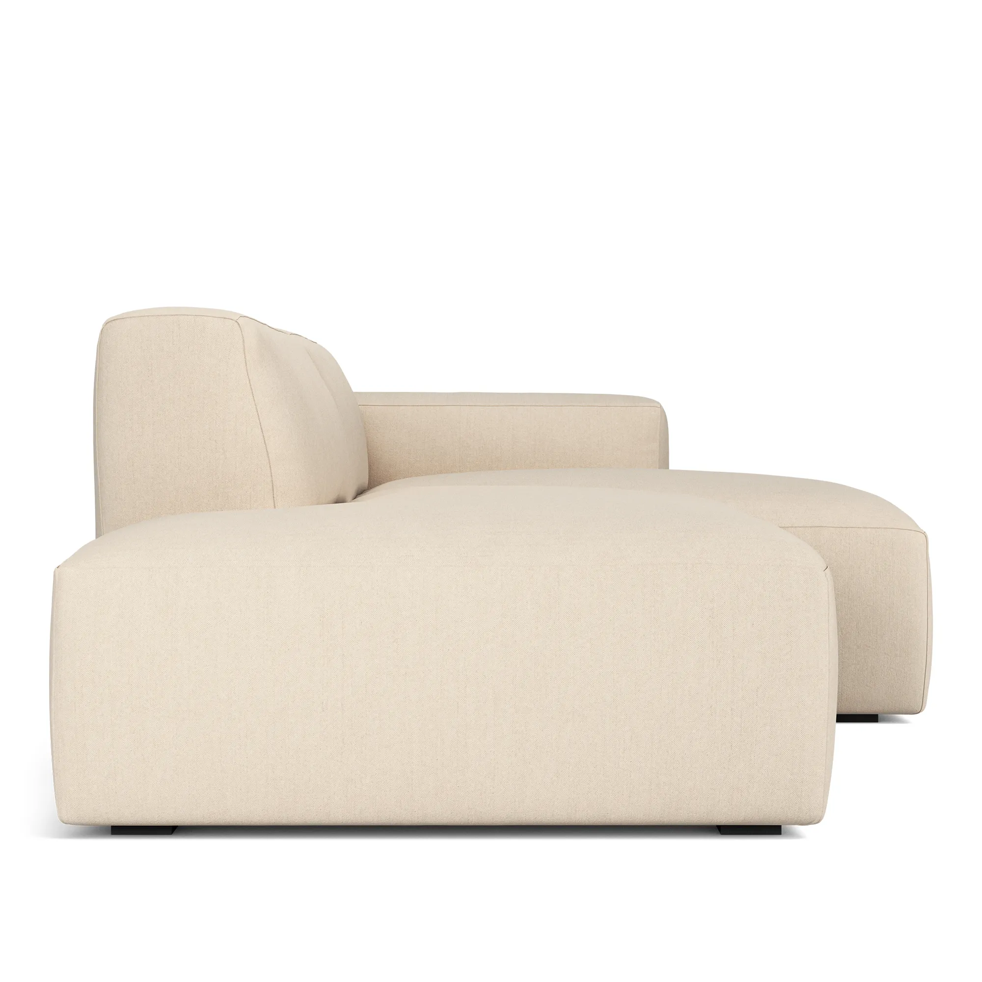 Brick 2-Seater Chaise Lounge Open End Left - 3