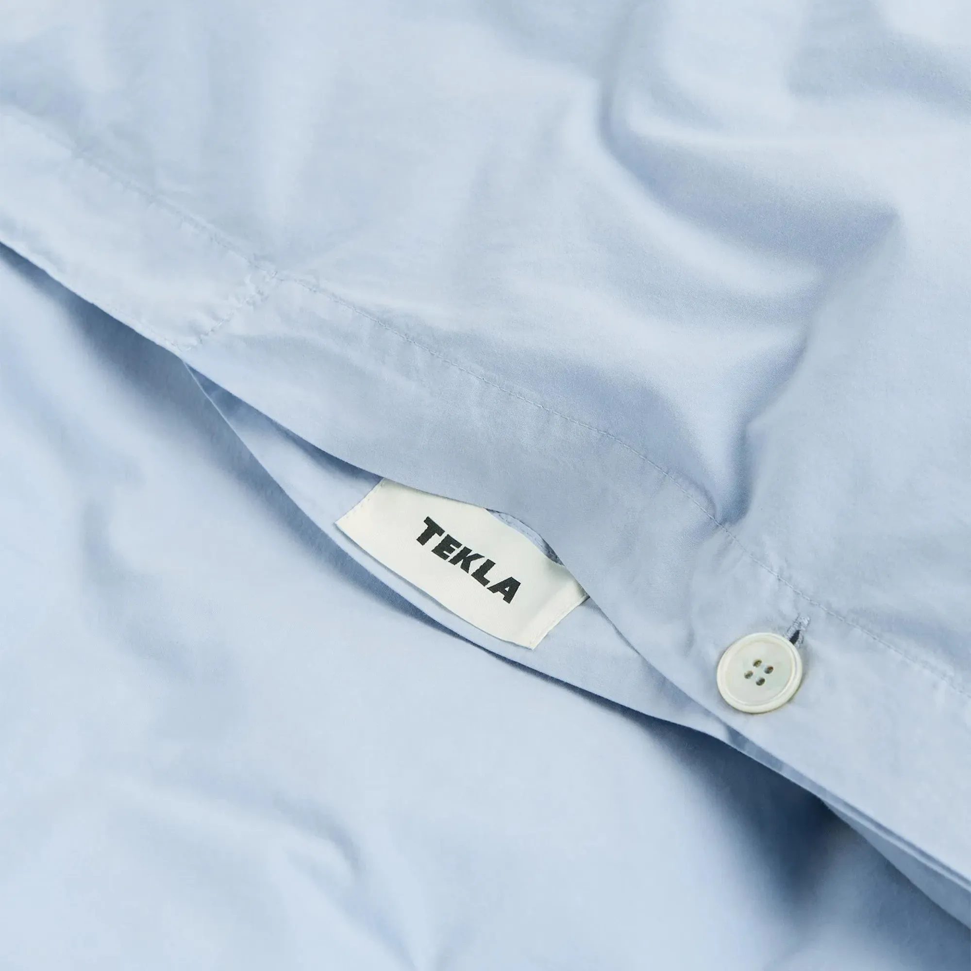 Percale Solid Morning Blue Duvet Cover - 2
