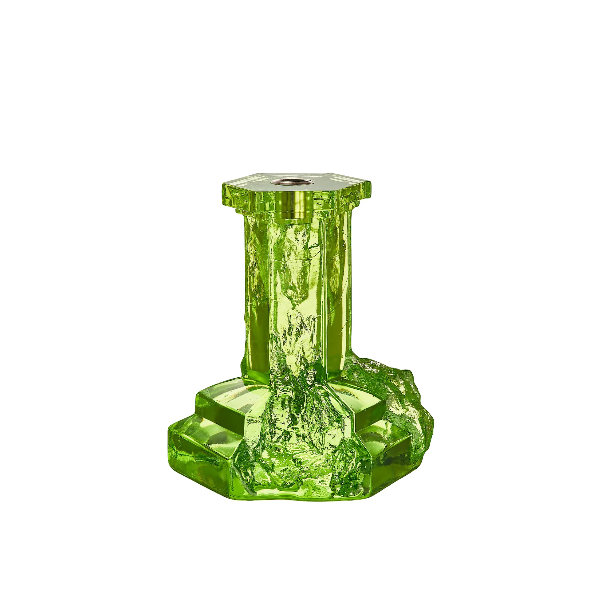 Rocky Barouqe Candlestick Lime - Kosta Boda - NO GA