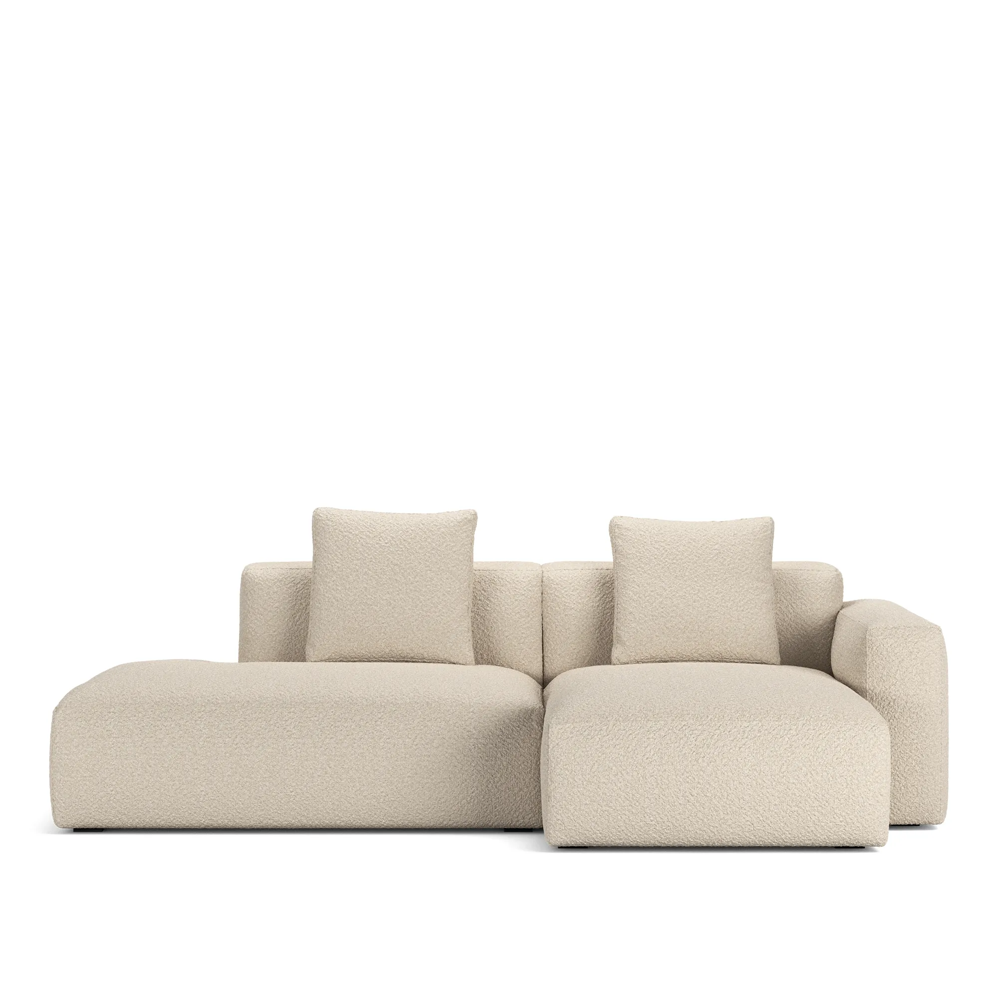 Brick 2-Seater Chaise Lounge Open End Left - 10