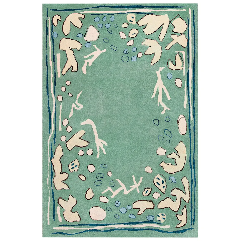 Giverny Green wool rug
