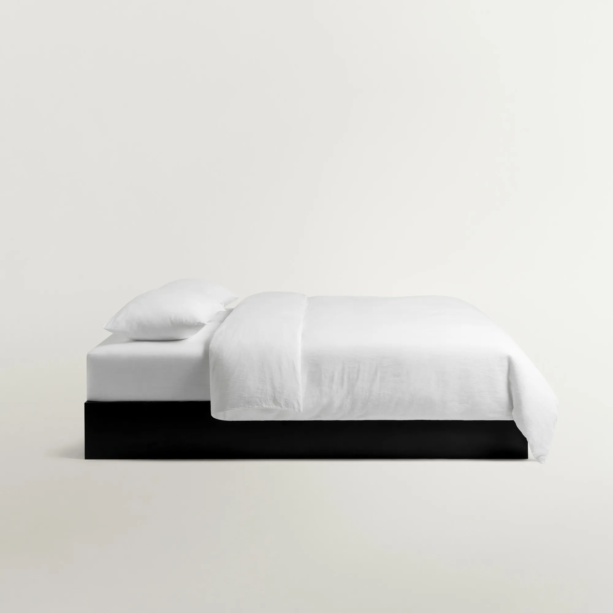 Linen Blend Crisp White dynebetræk - 6