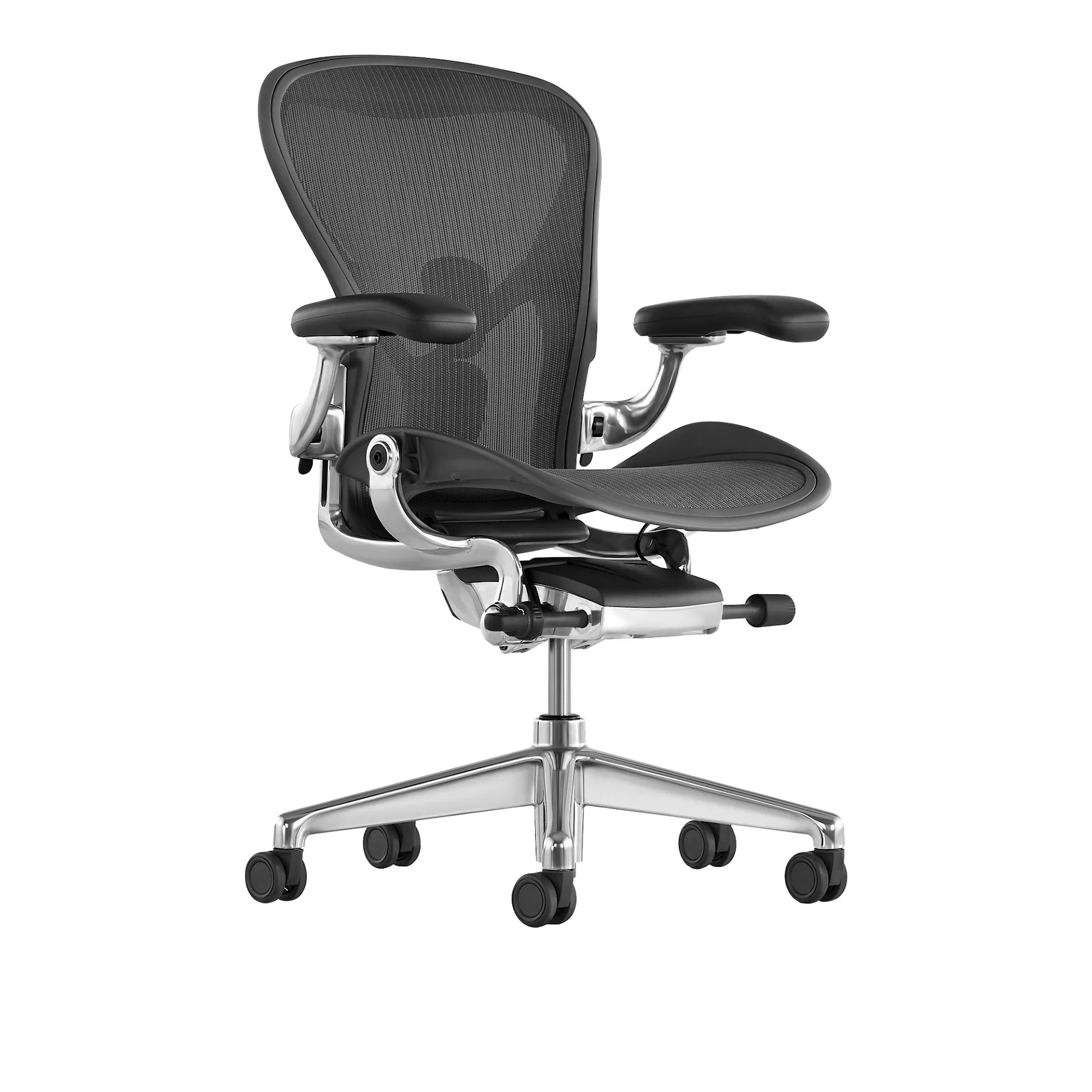 Aeron Chair PostureFit SL - Graphite/Polished Aluminium - Herman Miller - NO GA