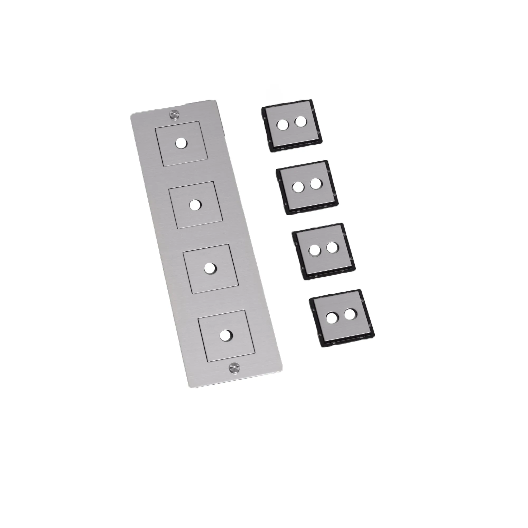 4G Wall Plate Vertical With Infills - 1