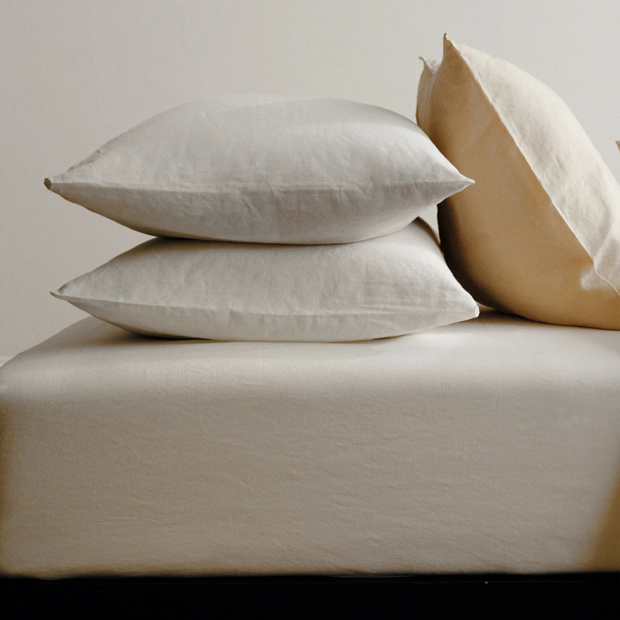 Linen Blend Crisp White lagner - 2