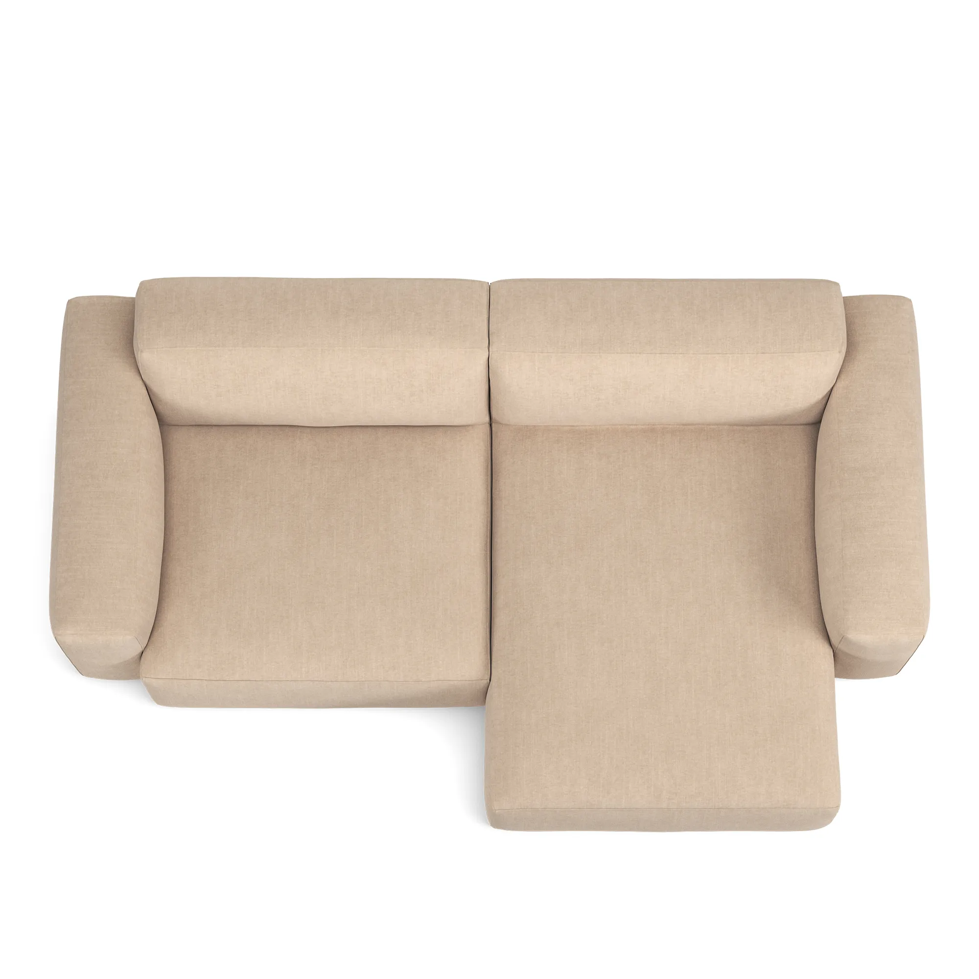 Brick 2-Seater Chaise Lounge Right - 8