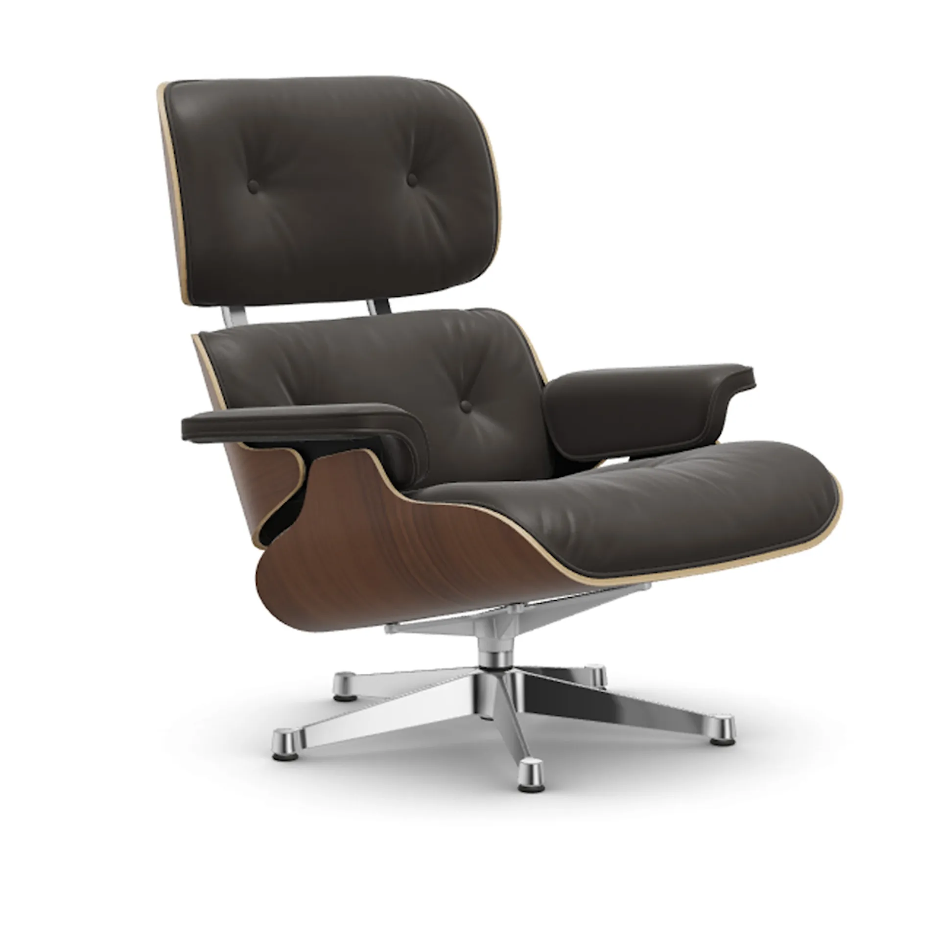 Eames Lounge Chair Black-pigmented Walnut Polished - Vitra - Charles & Ray Eames - NO GA