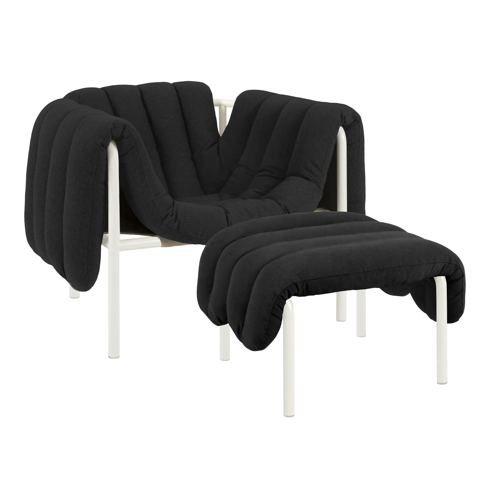 Puffy Lounge Chair + Ottoman - 1
