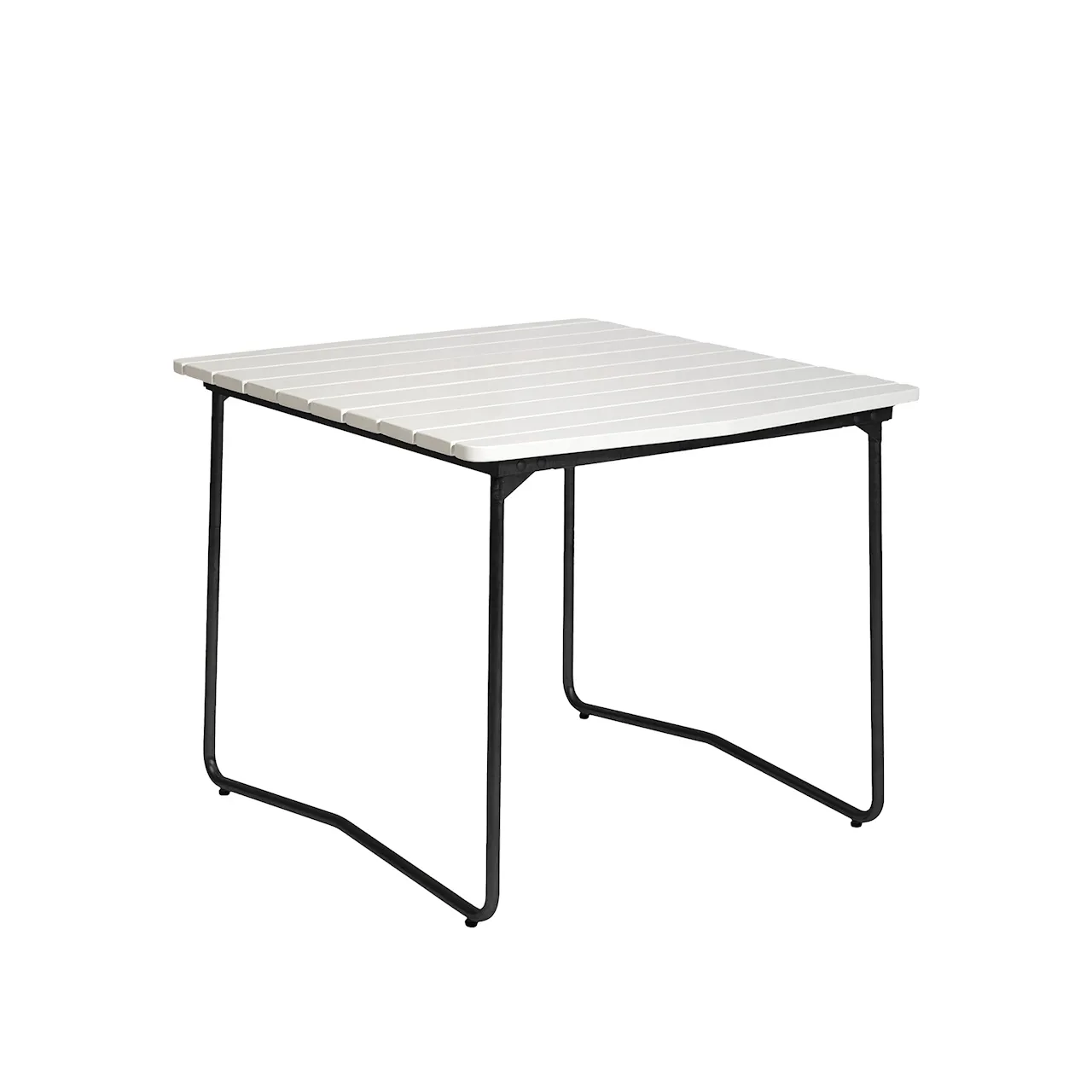 Table B31 84cm black frame white lacquered oak