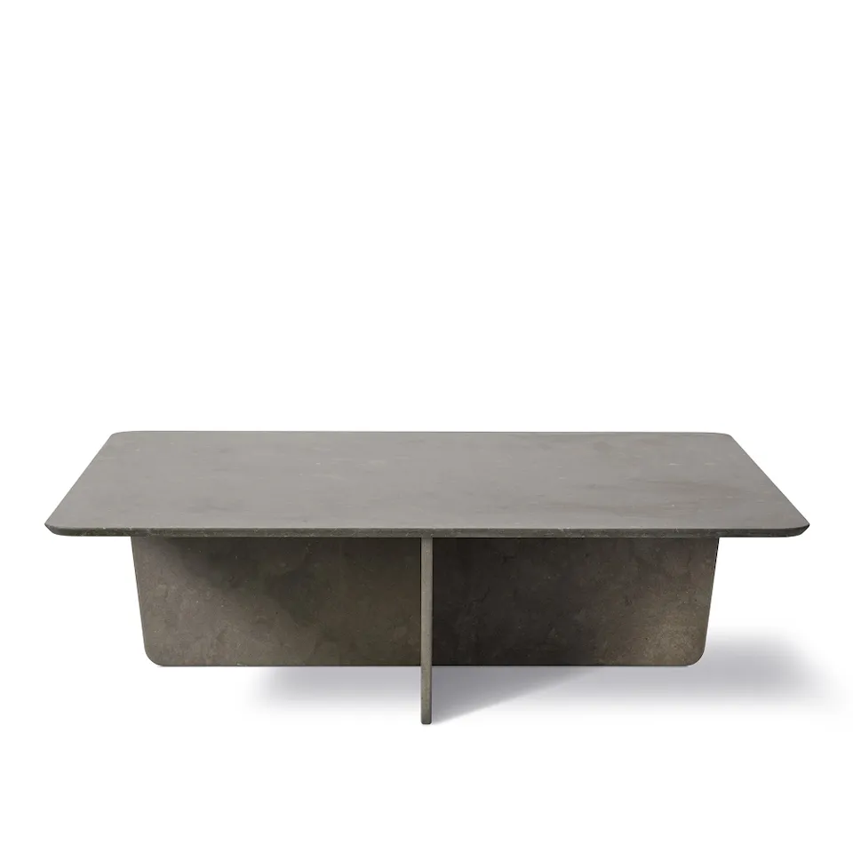 Tableau Coffee Table, 140 x 140 cm, Dark Atlantico Limestone