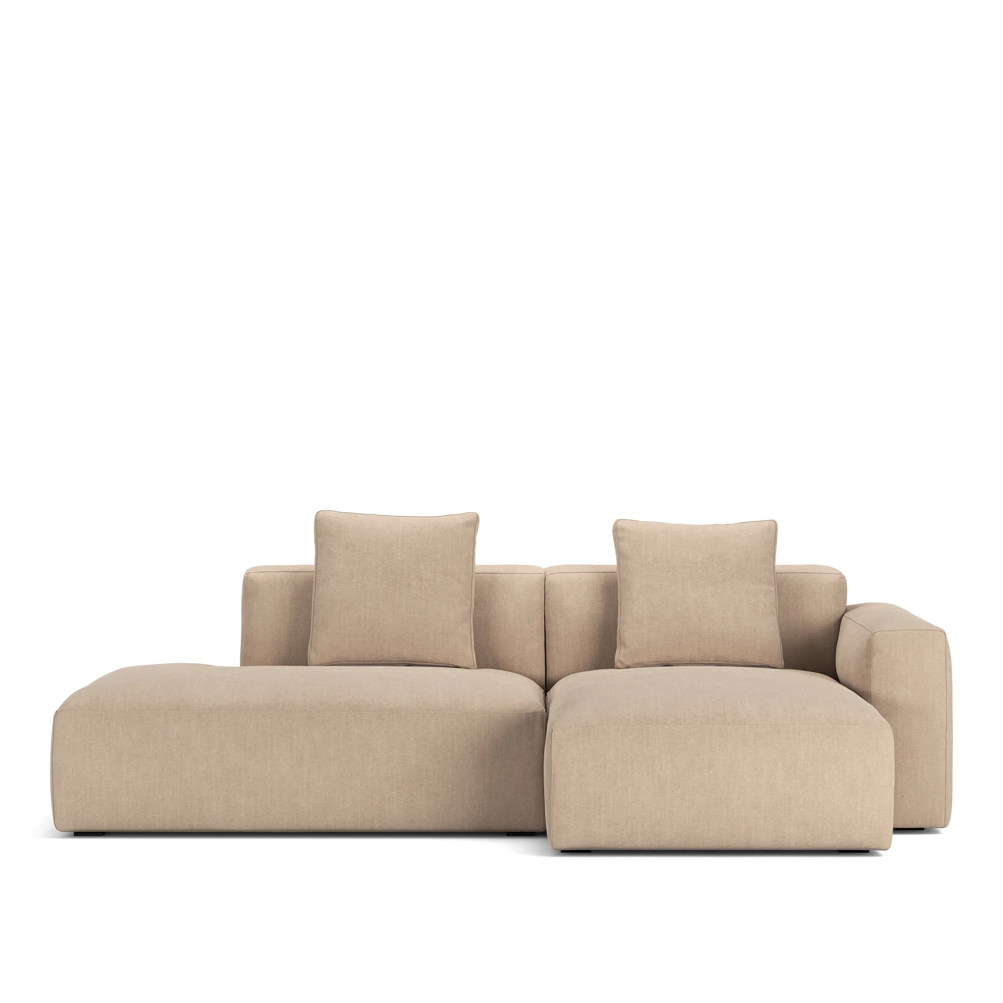 Brick 2-zitsbank met chaise longue open uiteinde links - 10
