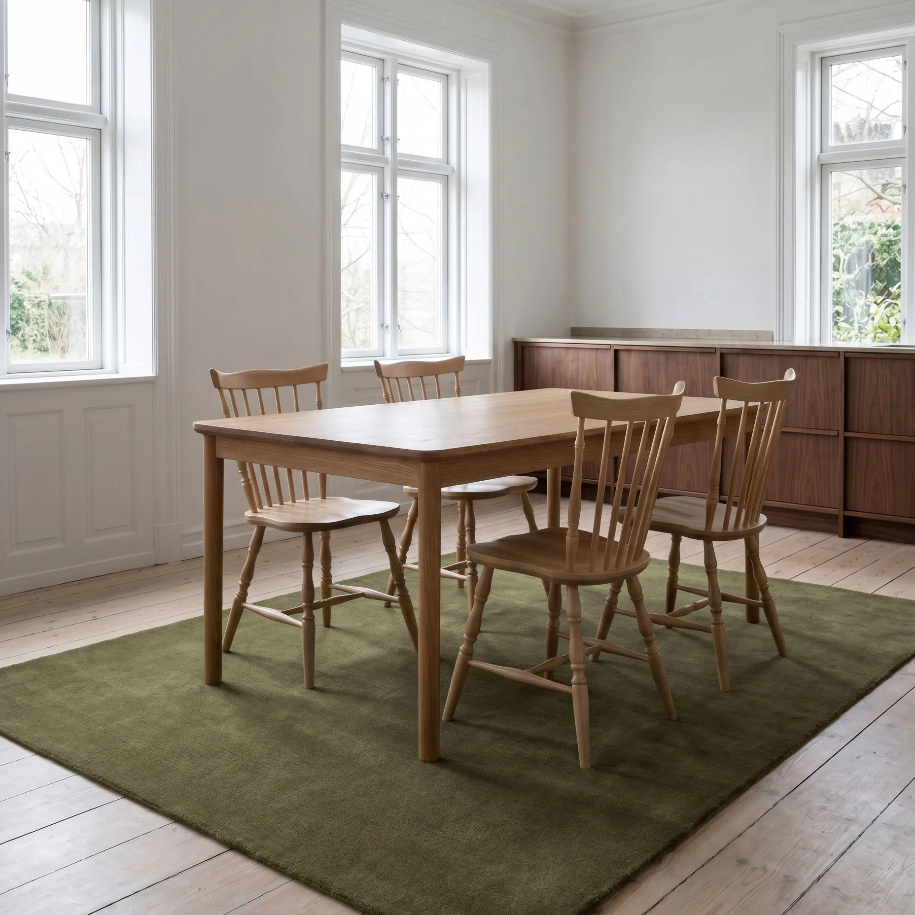 Florida Dining Group 4 Wicker Chairs & Dining Table 90 x 140 cm - 6