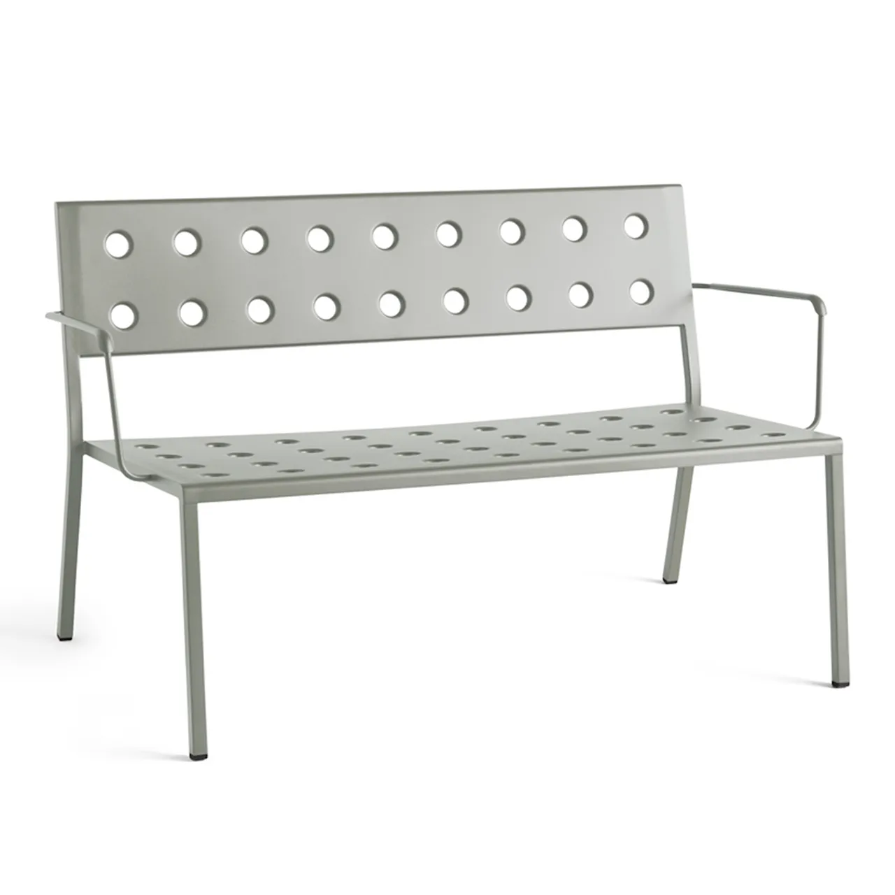 Balcony Lounge Bench w. arm L121,5x69xH72 - Chalk Beige