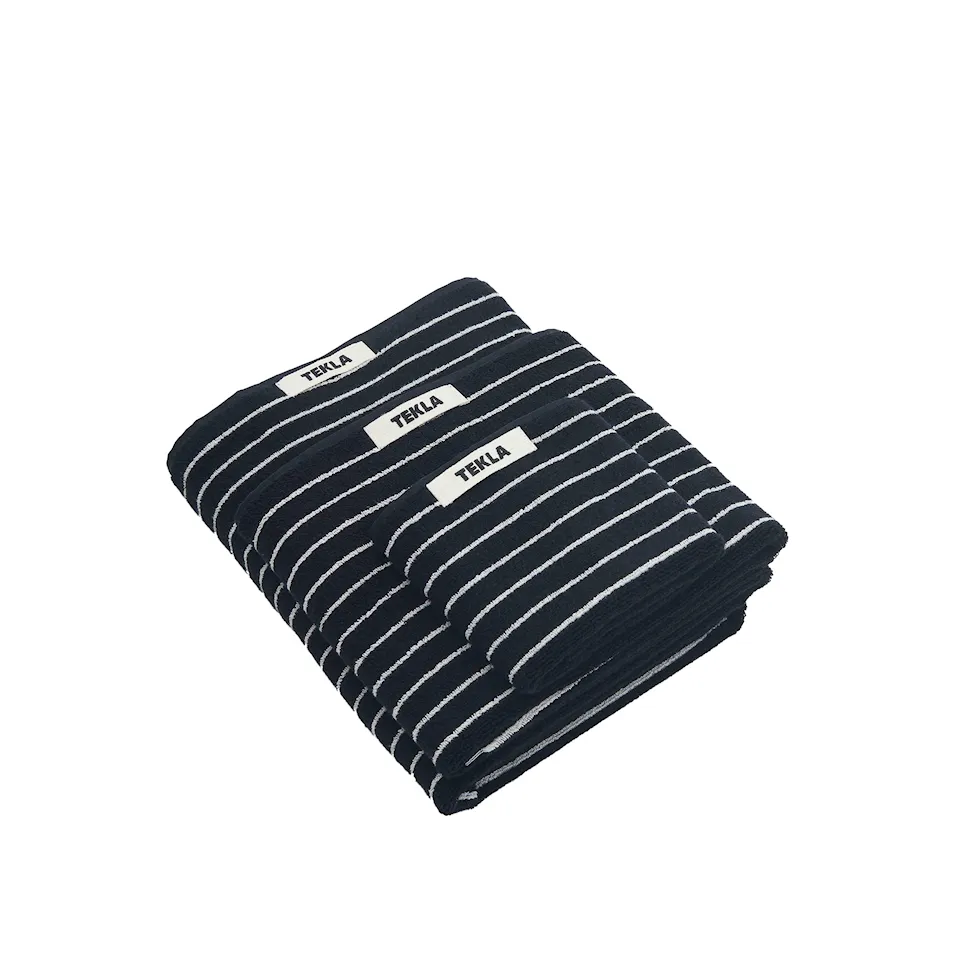 Terry håndklæde black stripes