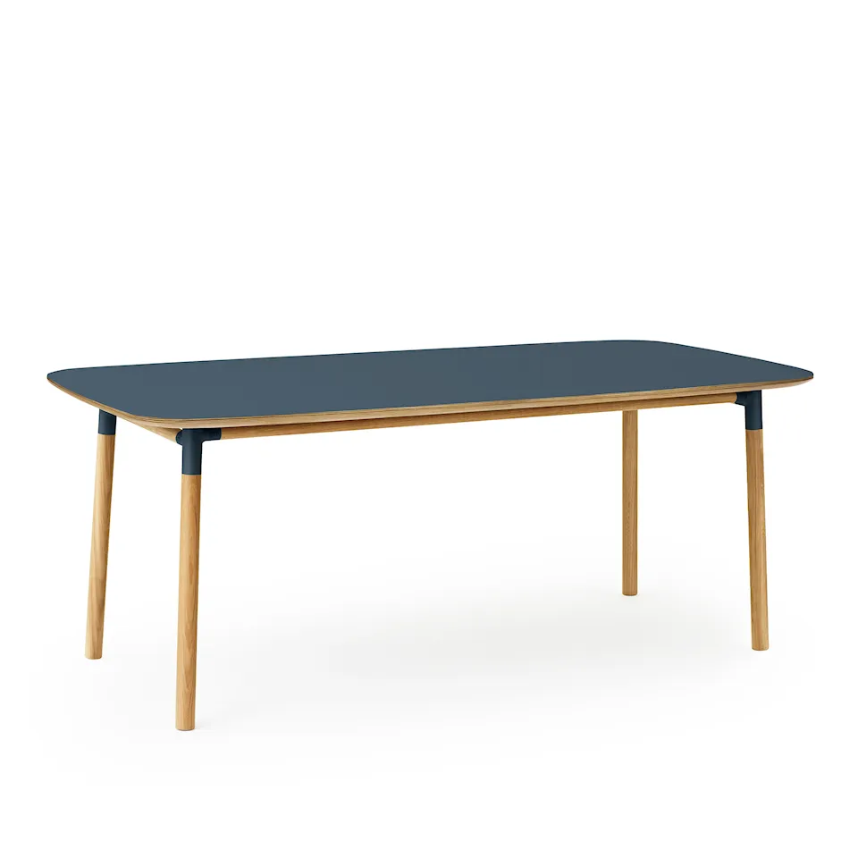 Form Table 95 x 200 cm - Blue/Oak